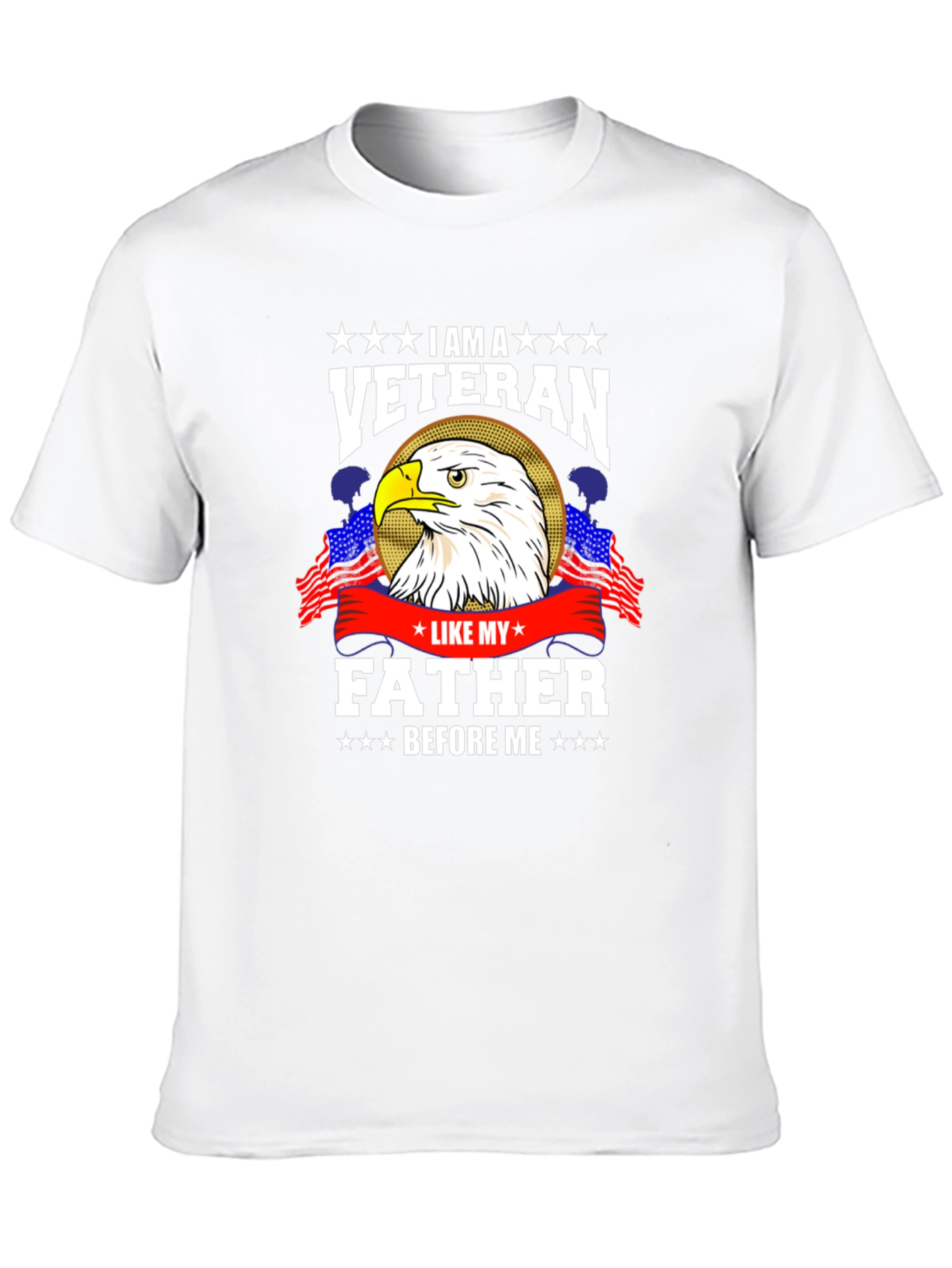 Veteran T-Shirt - Eagle and American Flags