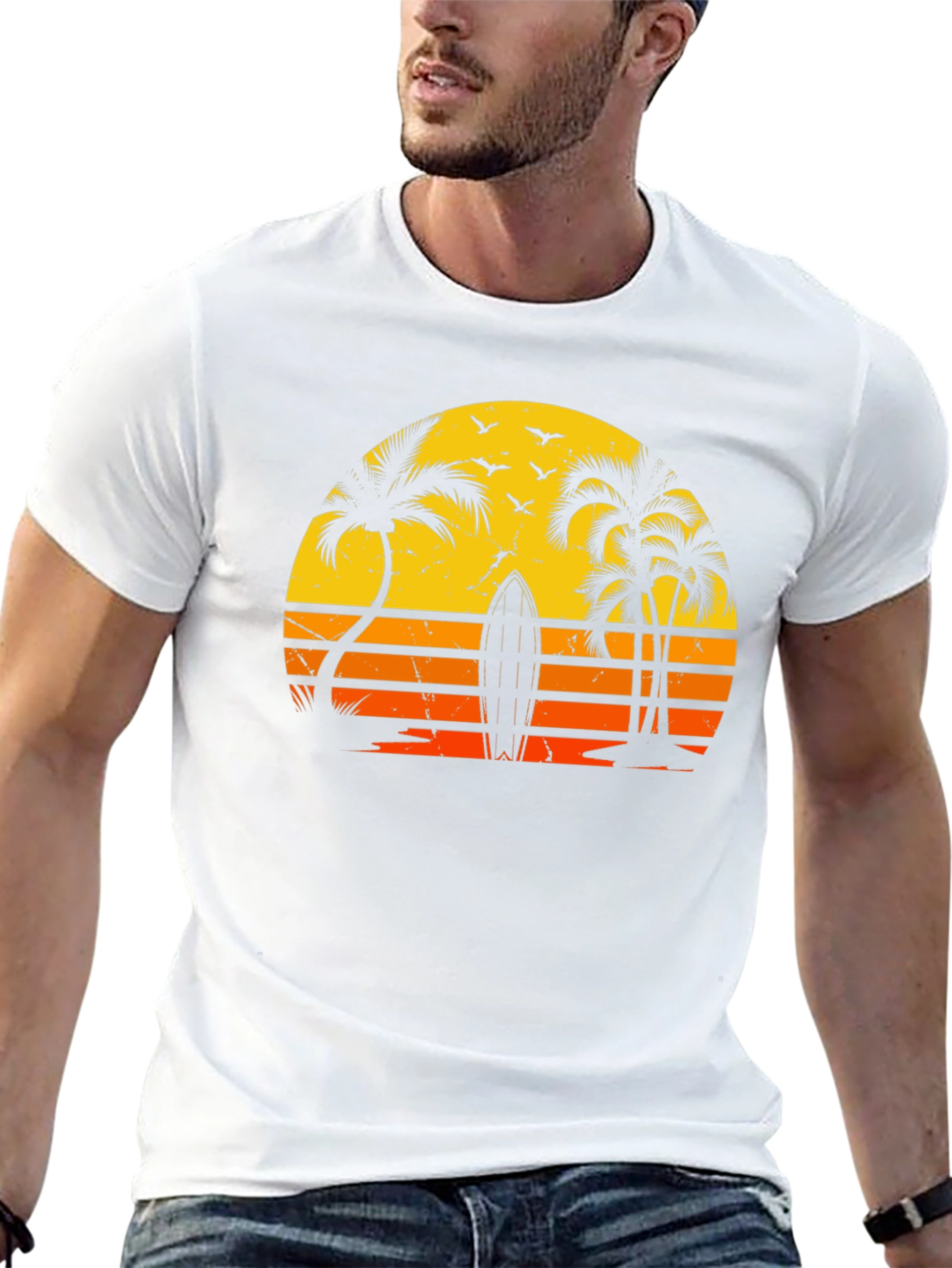 Retro Sunset Surf T-Shirt