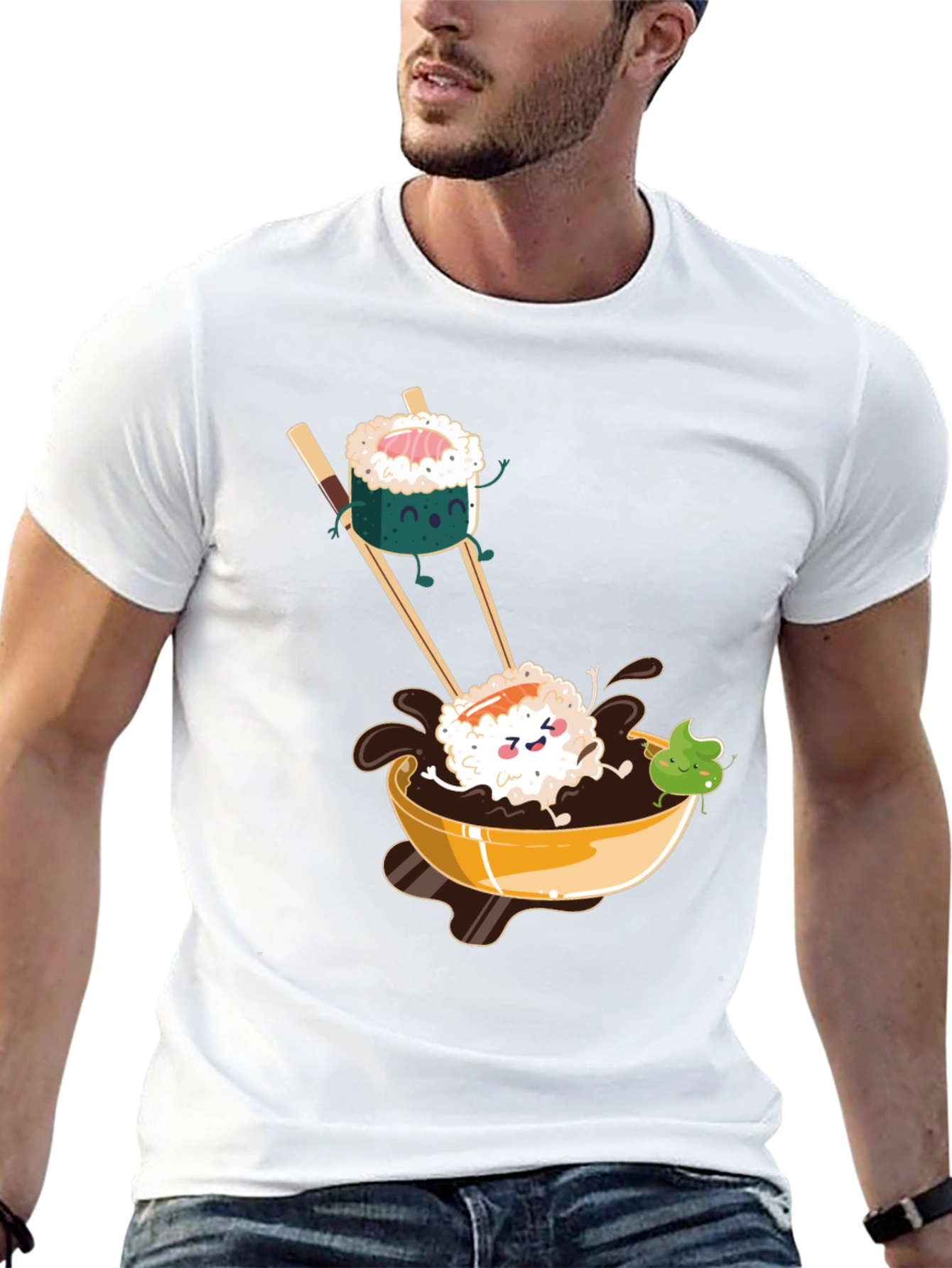 Sushi Lover T-Shirt: Cute Cartoon Design