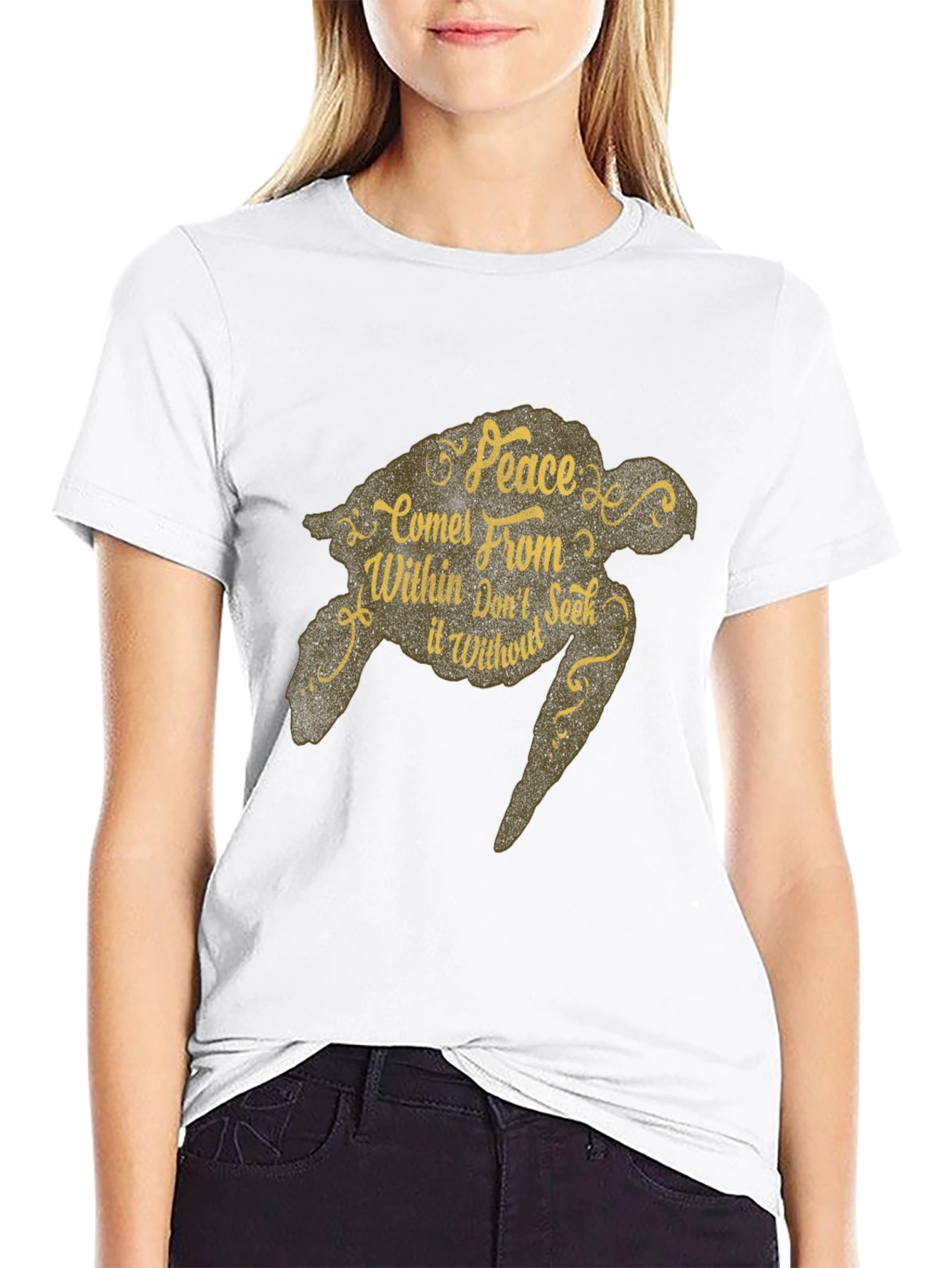 Peace Within Turtle Graphic T-Shirt