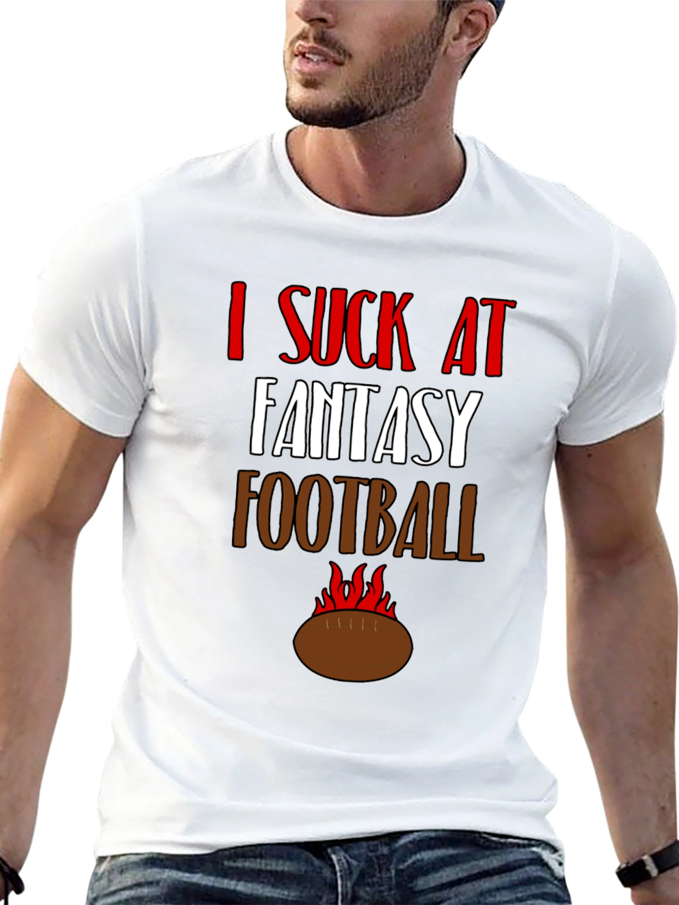 I Suck at Fantasy Football Graphic Tee