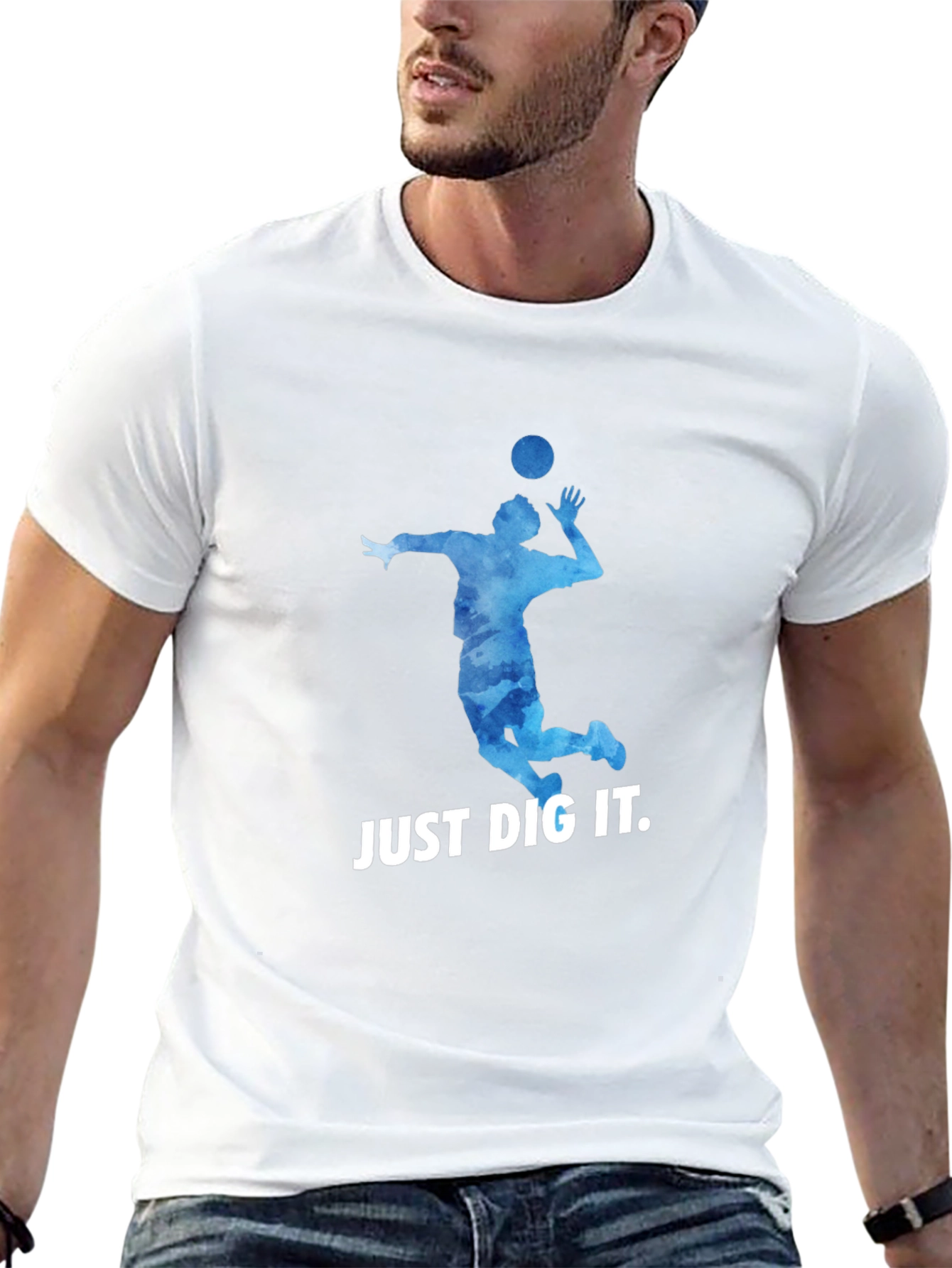 Volleyball Just Dig It Black T-Shirt