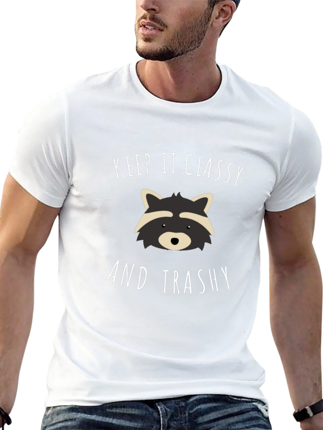 Keep It Classy & Trashy Raccoon Graphic Tee