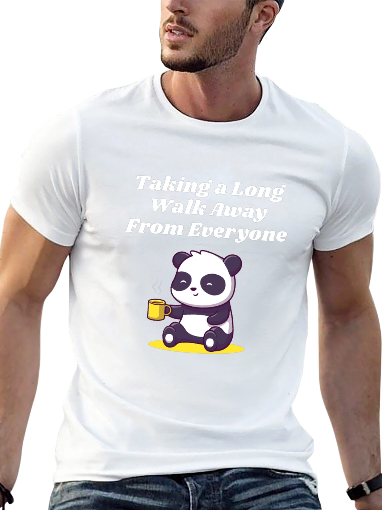 Panda Coffee T-Shirt - Taking a Long Walk Away