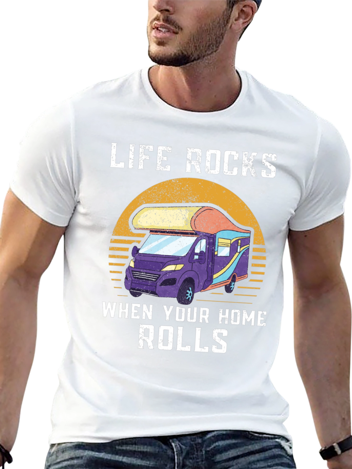 Life Rocks RV T-Shirt: Home on Wheels Adventure Tee