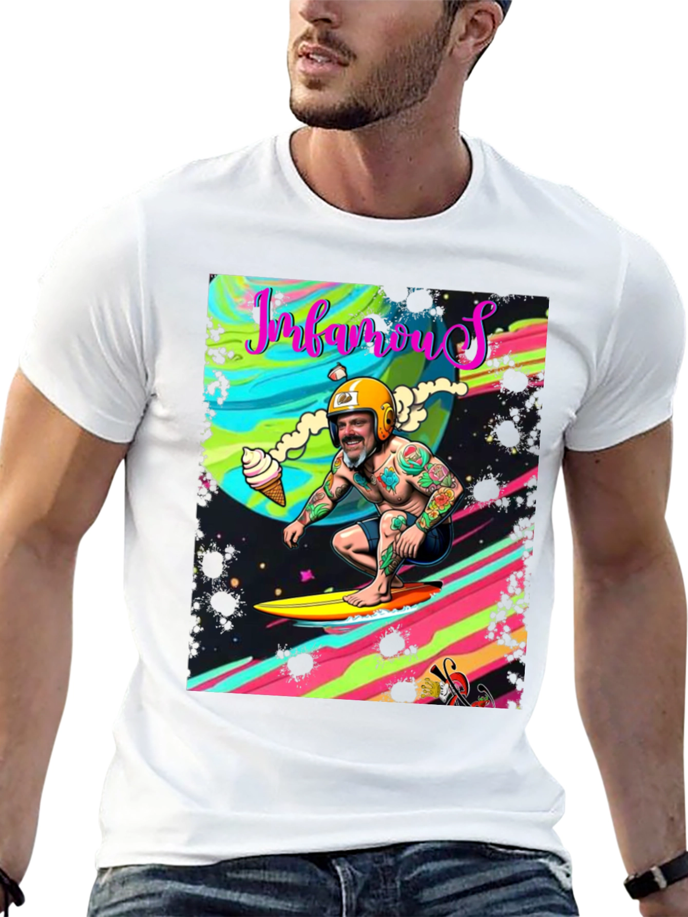 Infamous Surfer Graphic Tee - Retro Style