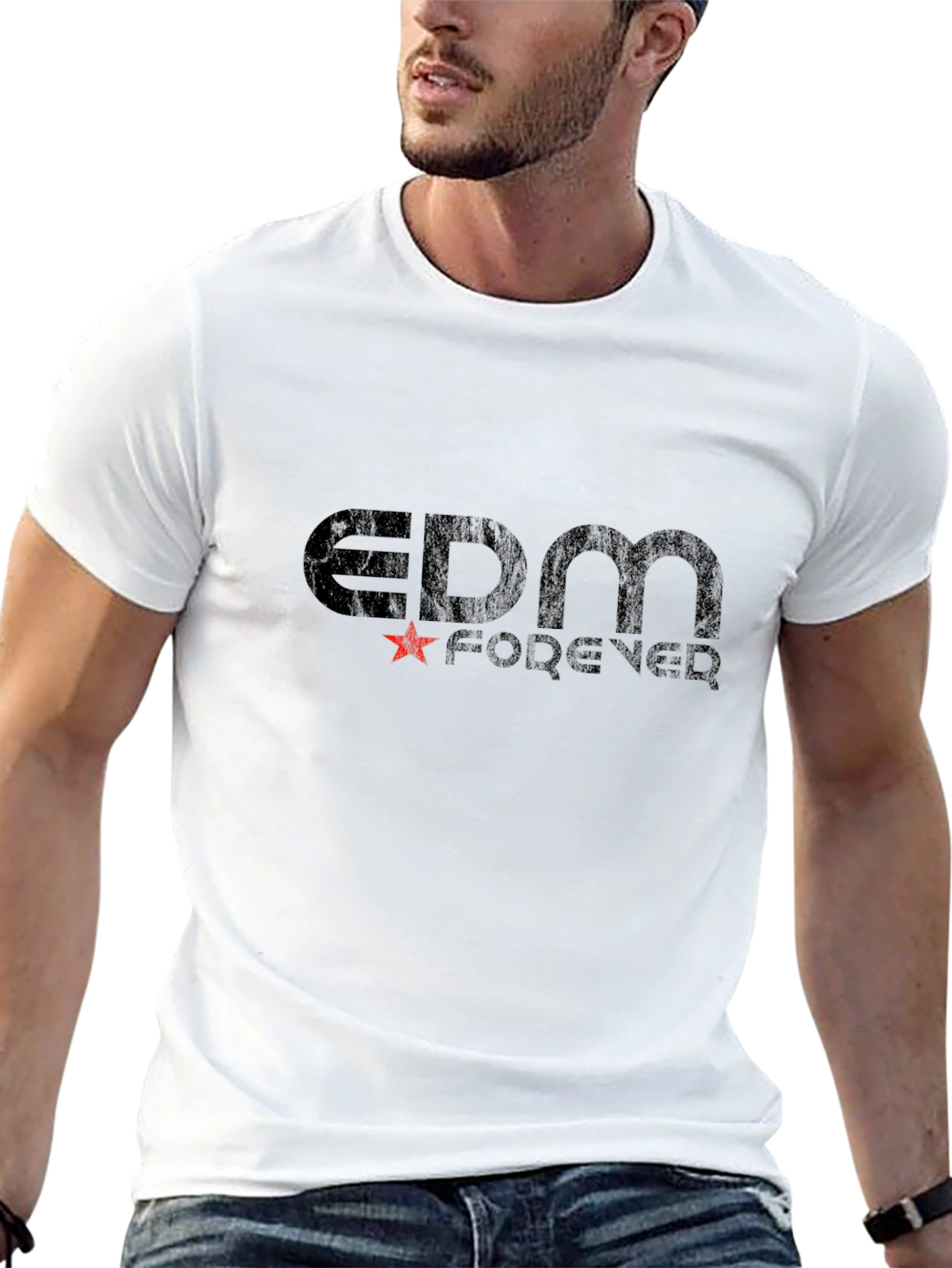 EDM Forever Black Graphic T-Shirt