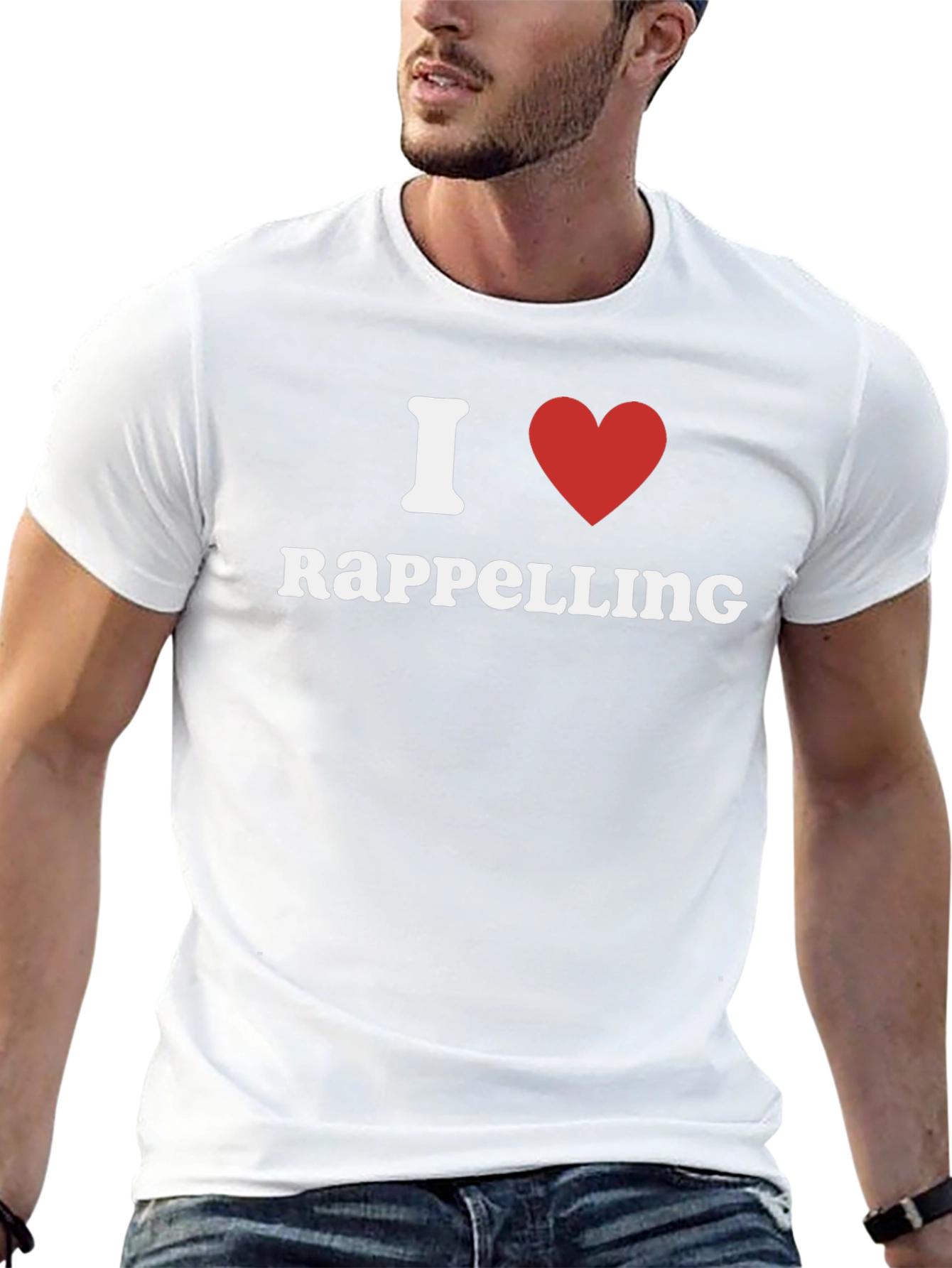 I Heart Rappelling T-Shirt - Black