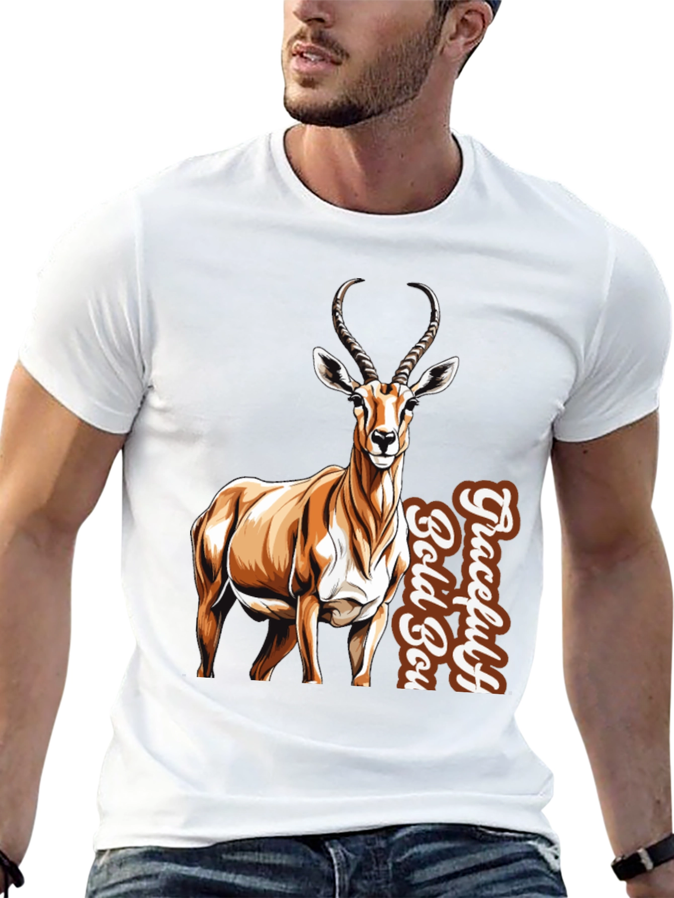 Graceful Bold Boy Springbok Graphic Tee