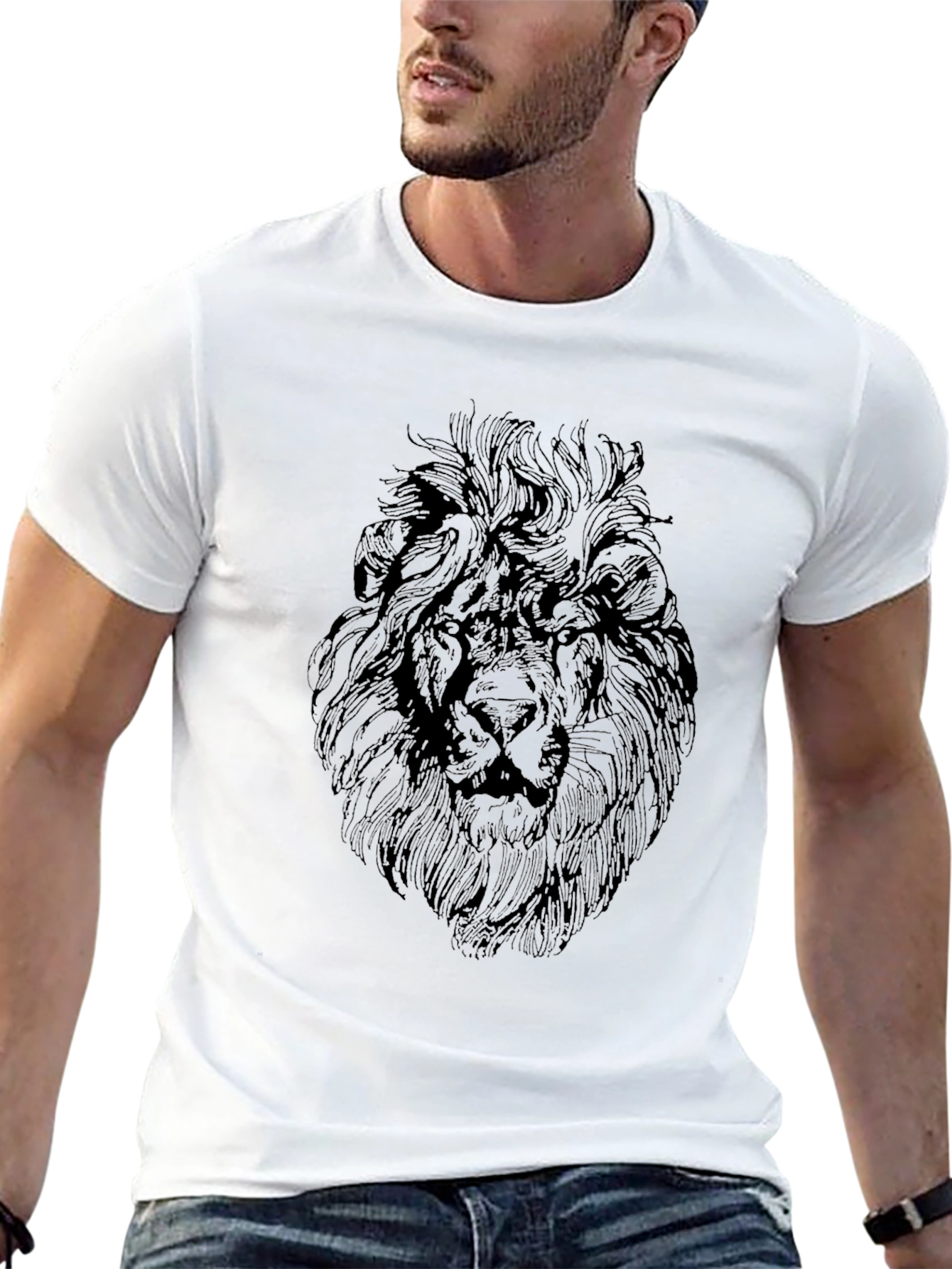 Lion Graphic Black T-Shirt