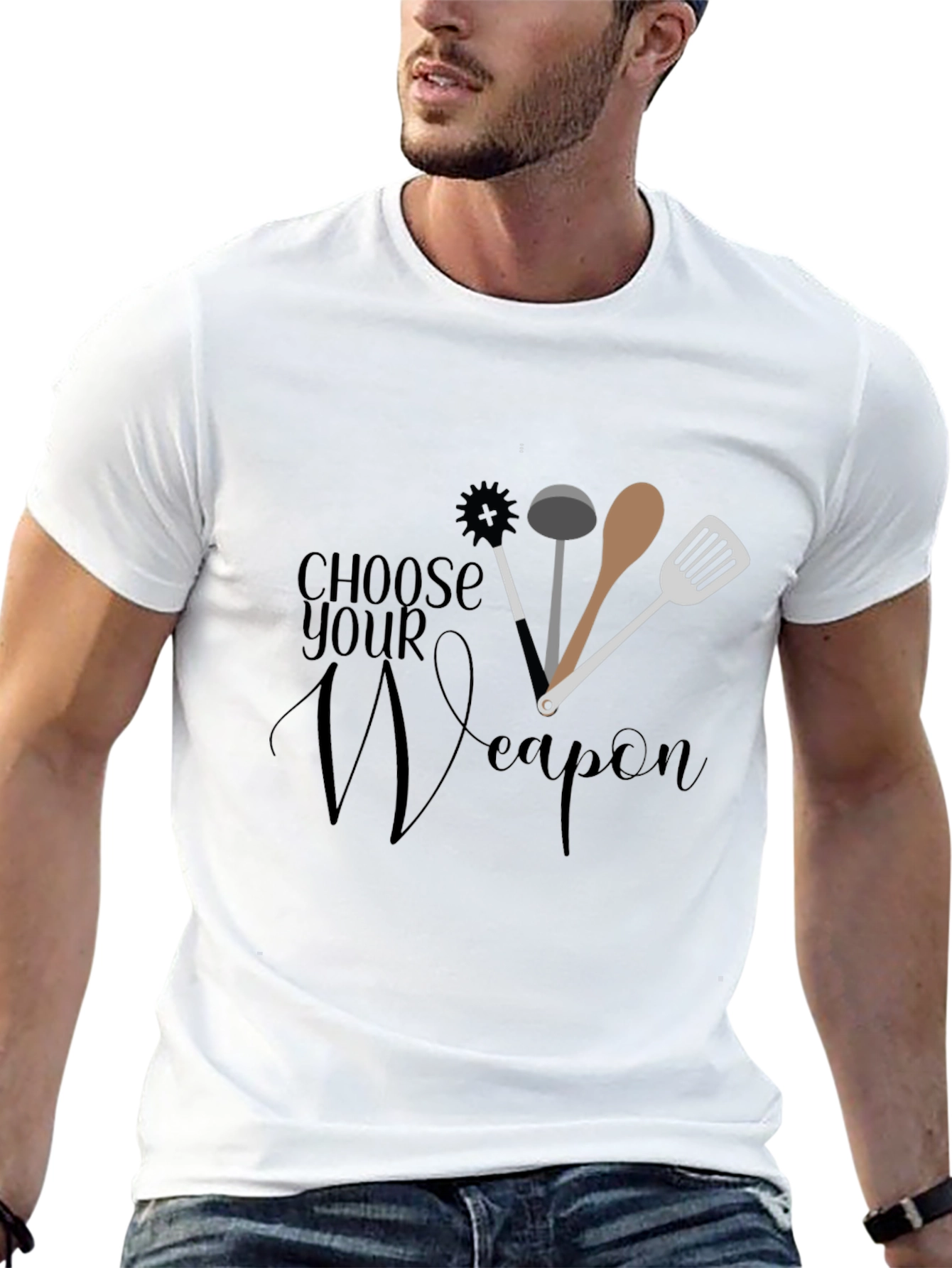 Choose Your Weapon Chef Graphic T-Shirt