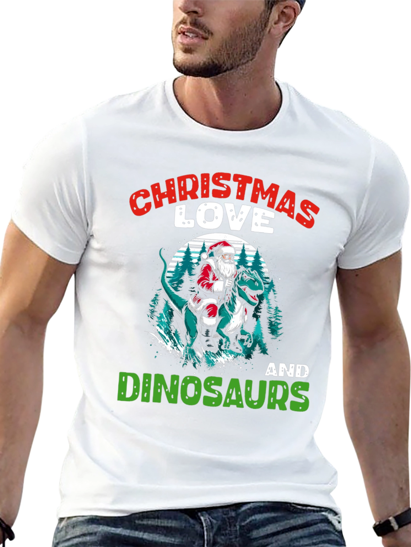 Christmas Love Dinosaurs T-Shirt