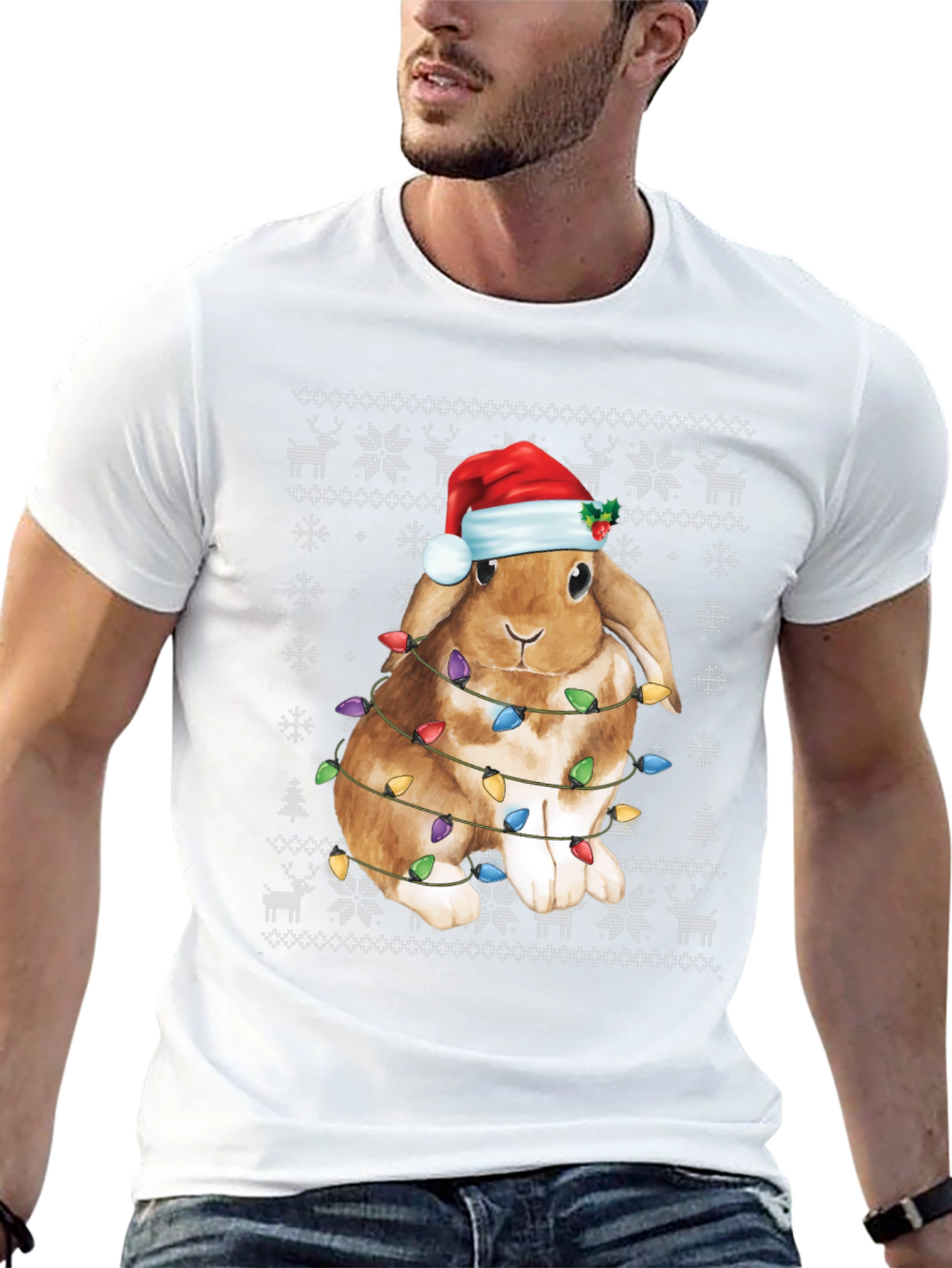 Festive Holiday Bunny T-Shirt