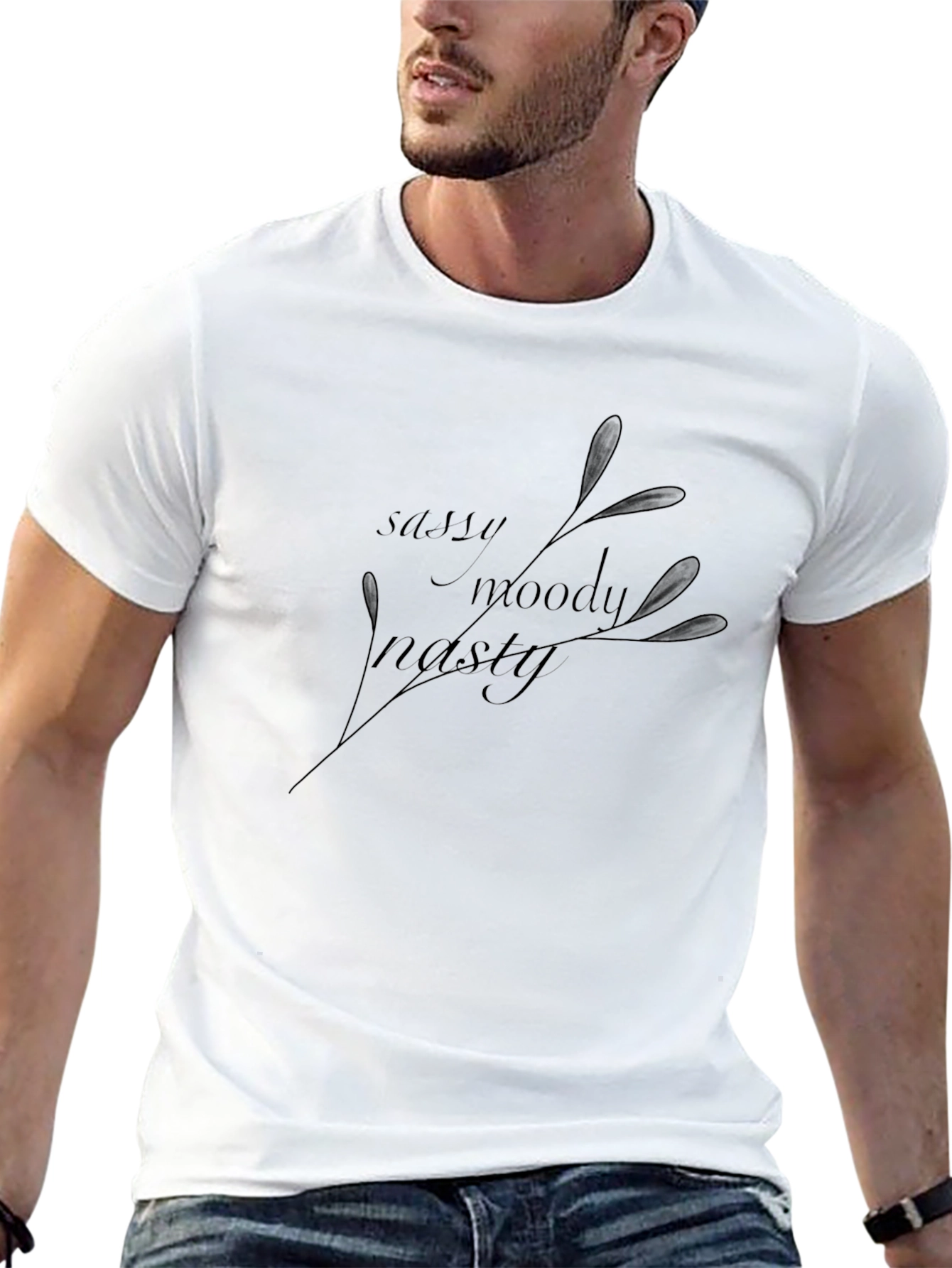 Sassy Moody Nasty Black Graphic Tee