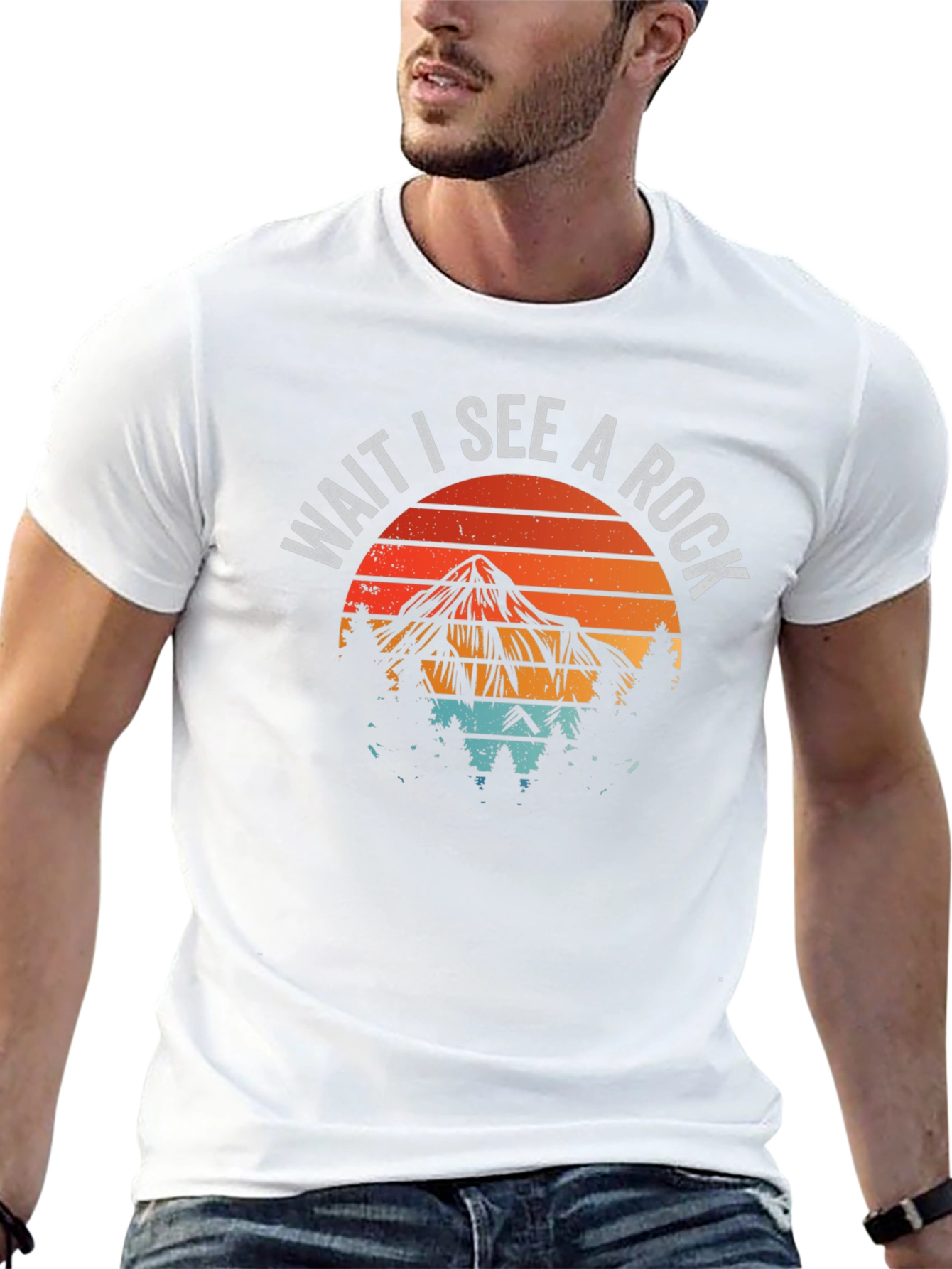 Wait I See A Rock Graphic T-Shirt
