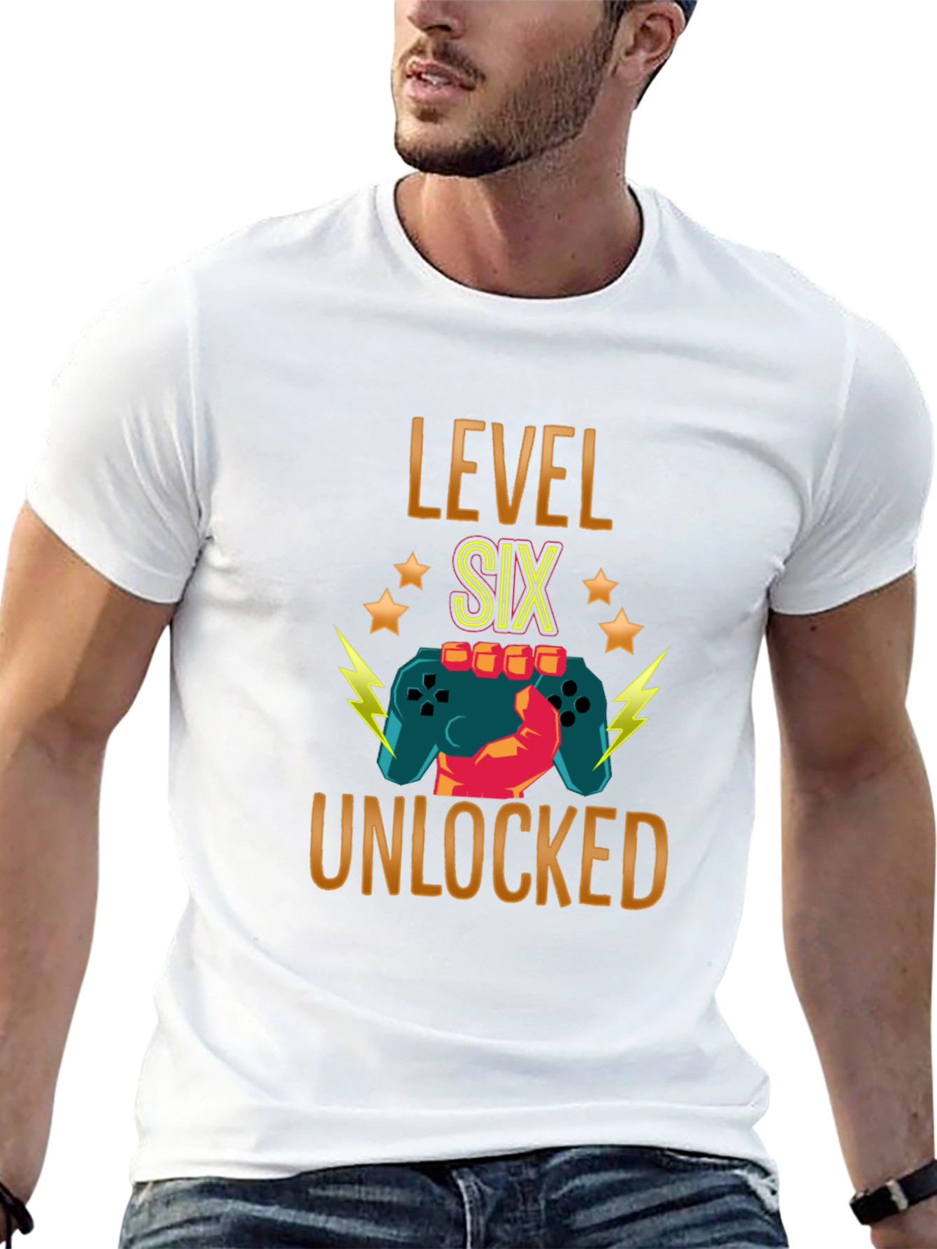 Level Six Unlocked Gamer Birthday Tee