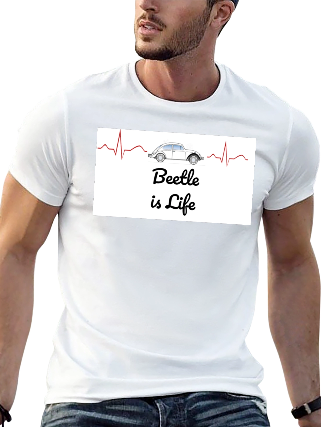 Beetle is Life T-Shirt - Classic Car Heartbeat
