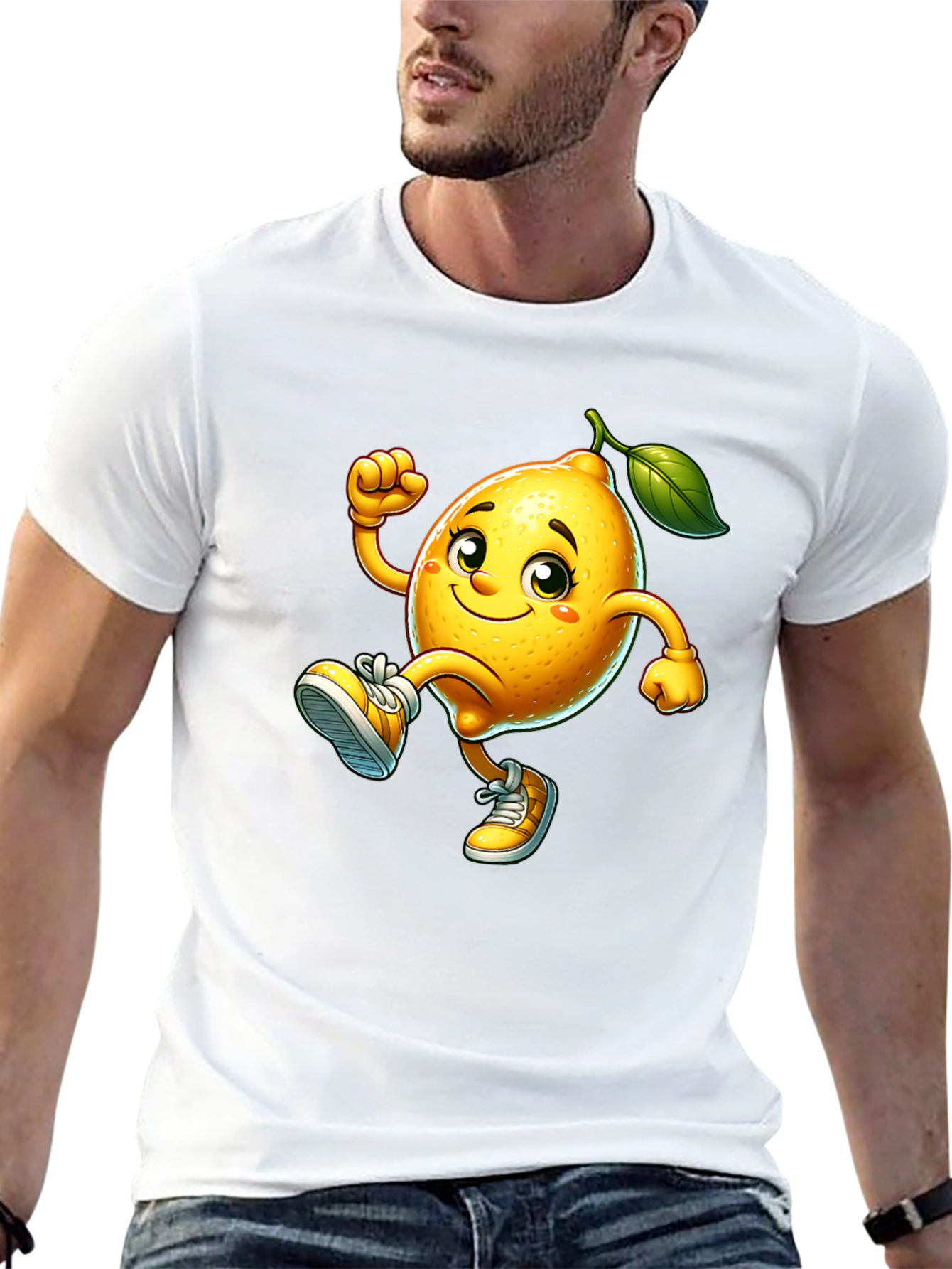 Cartoon Lemon Graphic T-Shirt