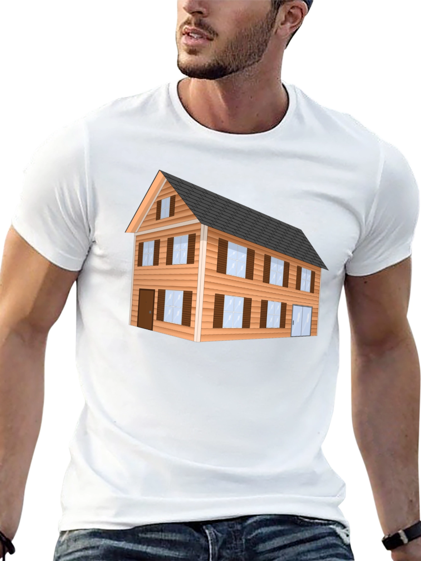 House Graphic Black T-Shirt