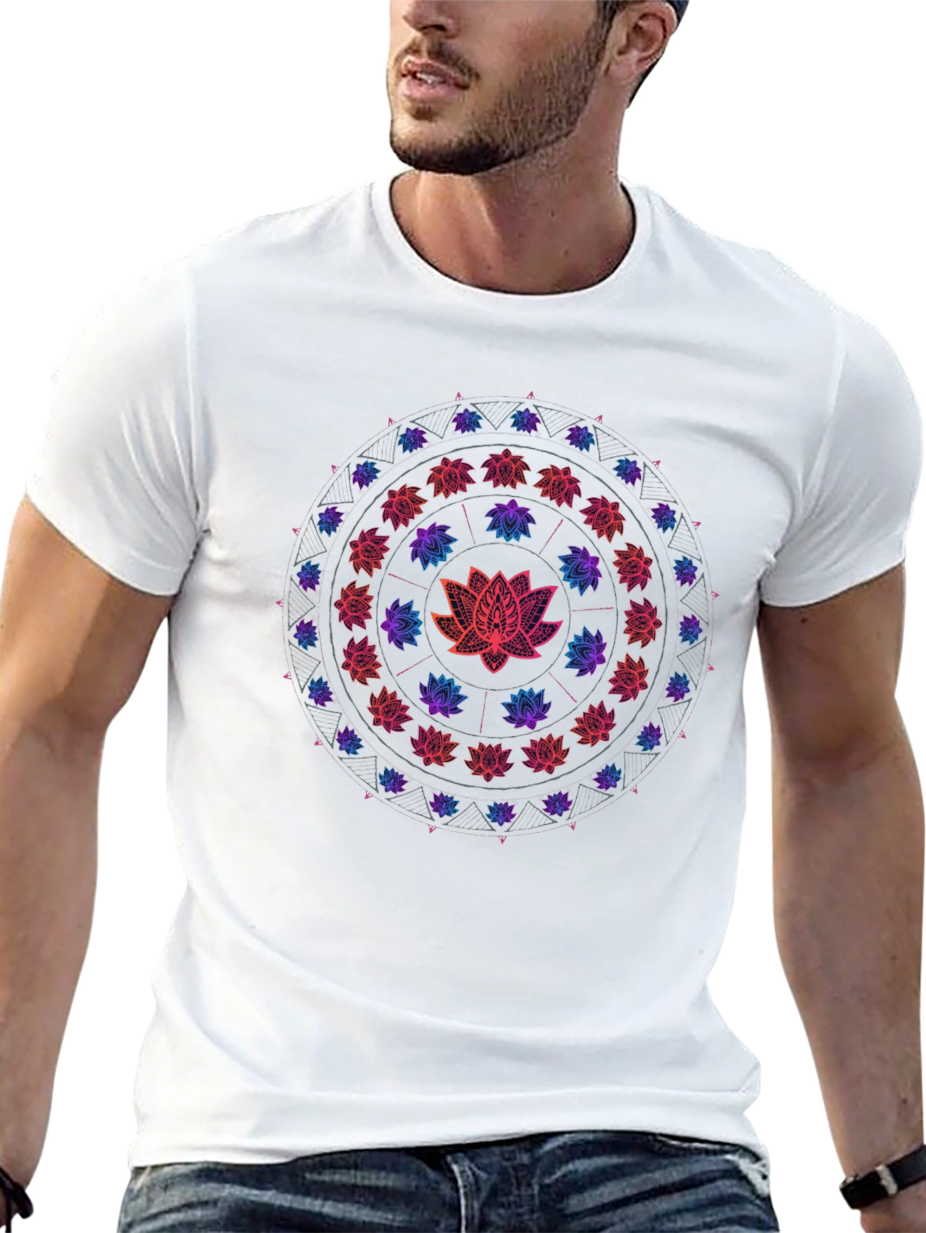 Lotus Mandala Graphic Print Tee