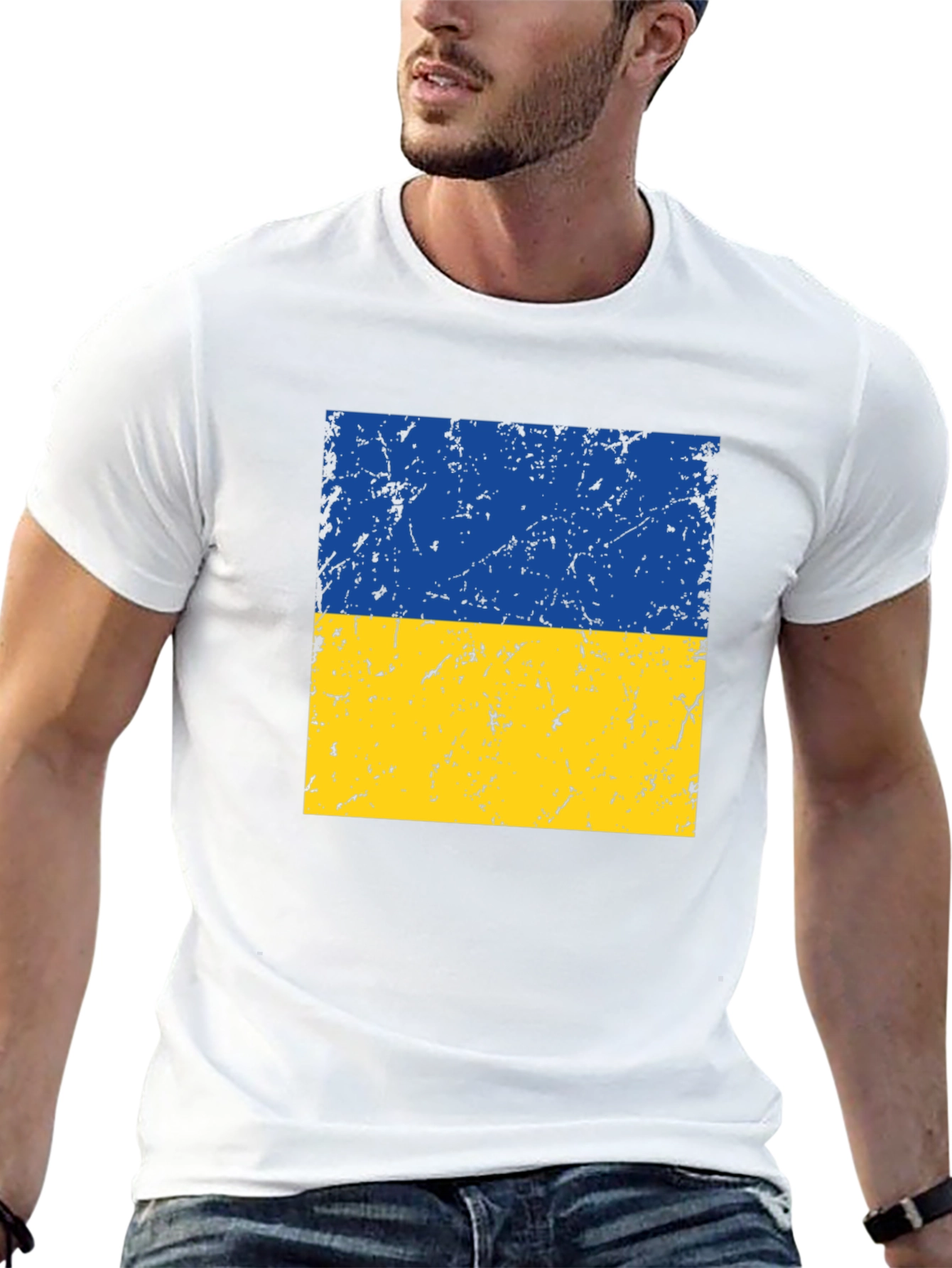 Ukraine Flag T-Shirt - Distressed Graphic Tee