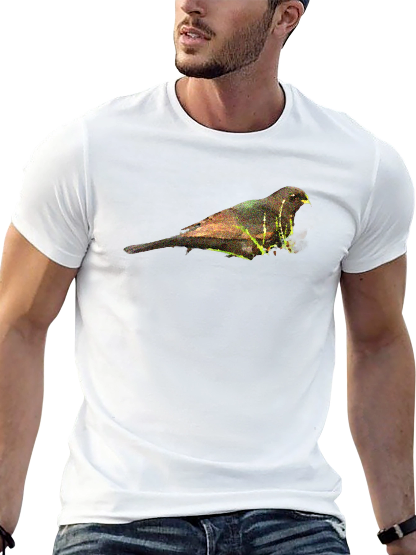 Bird Graphic Black T-Shirt - Nature Inspired Apparel