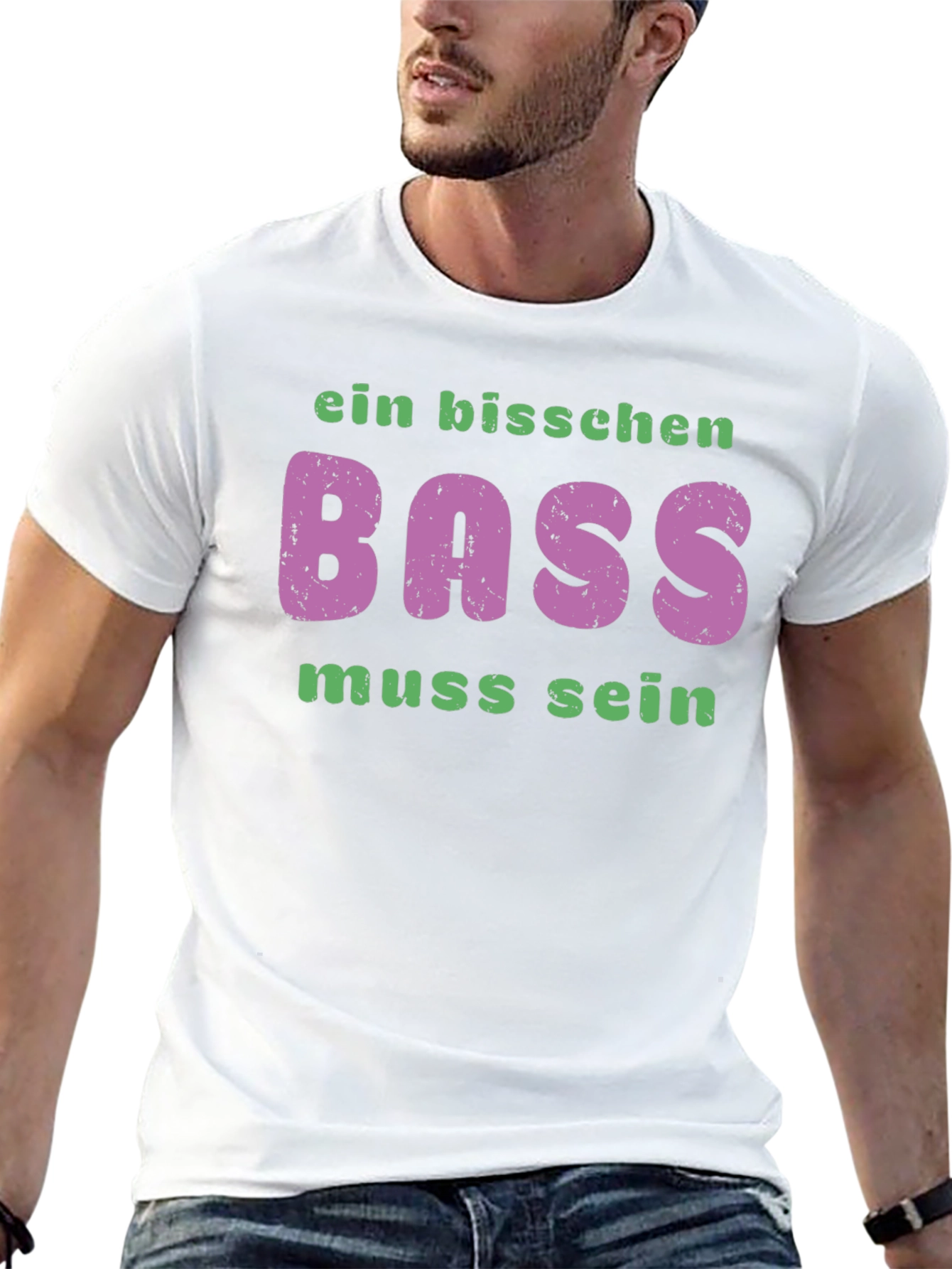 Ein Bisschen Bass Muss Sein Black T-Shirt