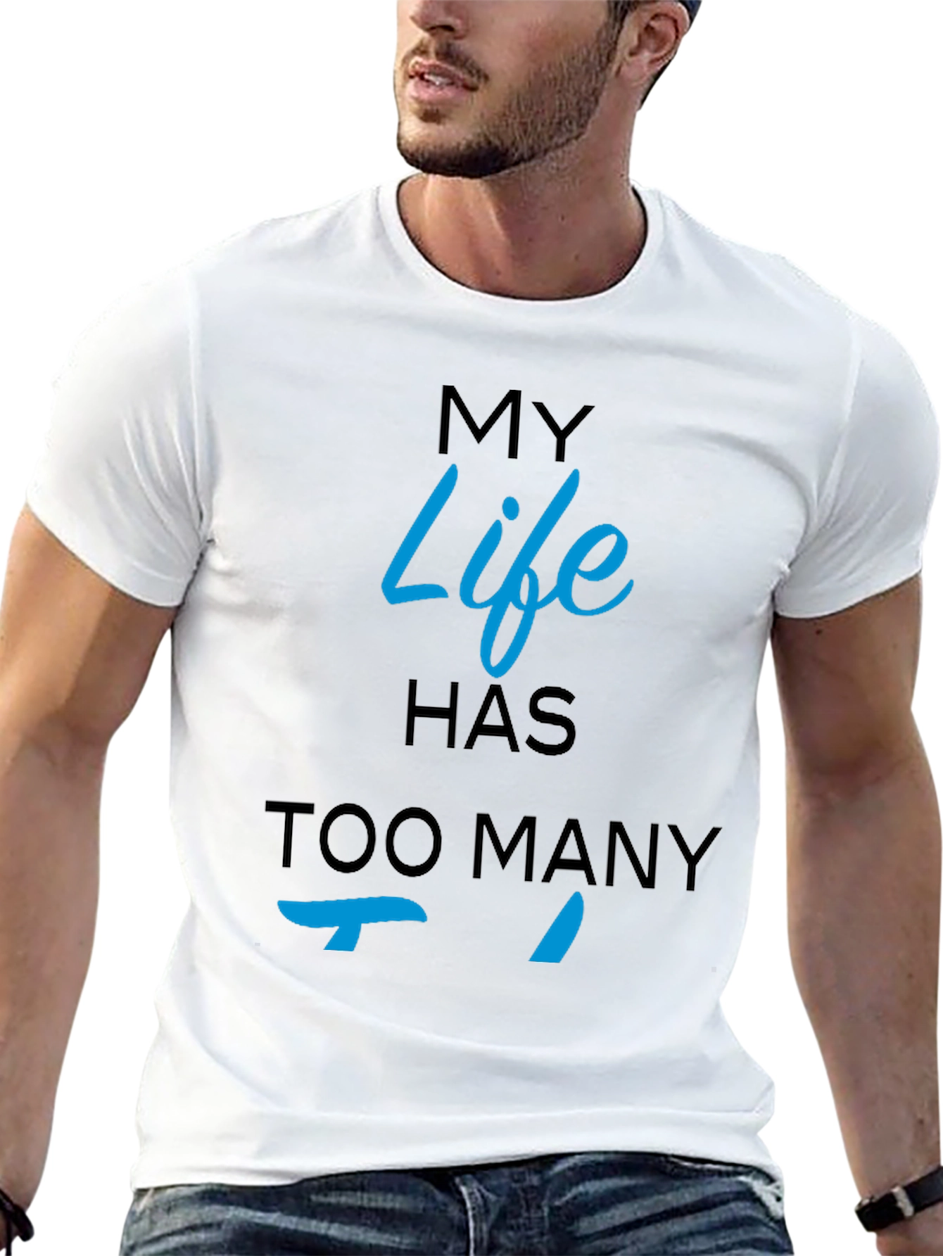 My Life Has Too Many Ts Black T-Shirt