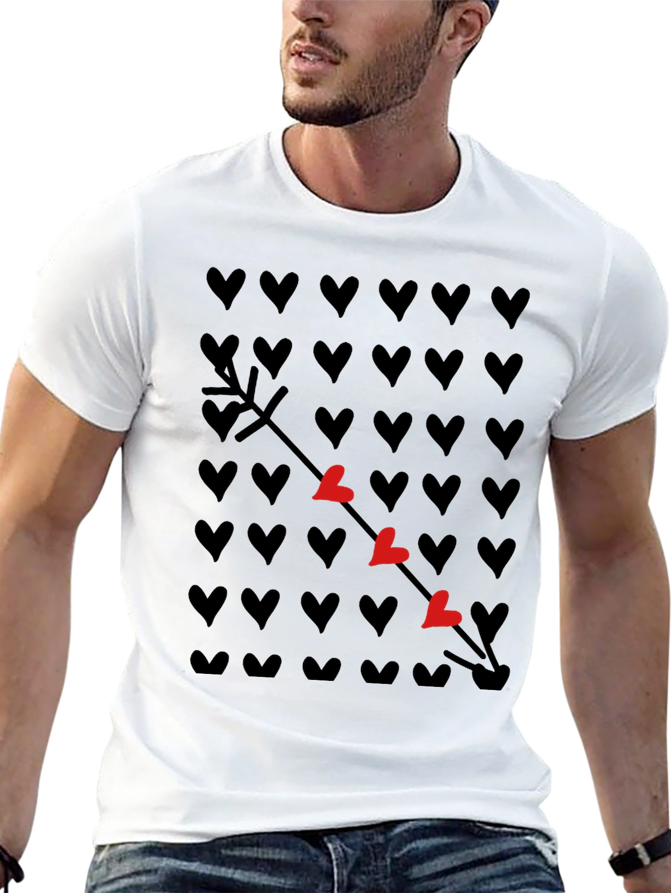 Heart Arrow T-Shirt - Trendy Graphic Tee