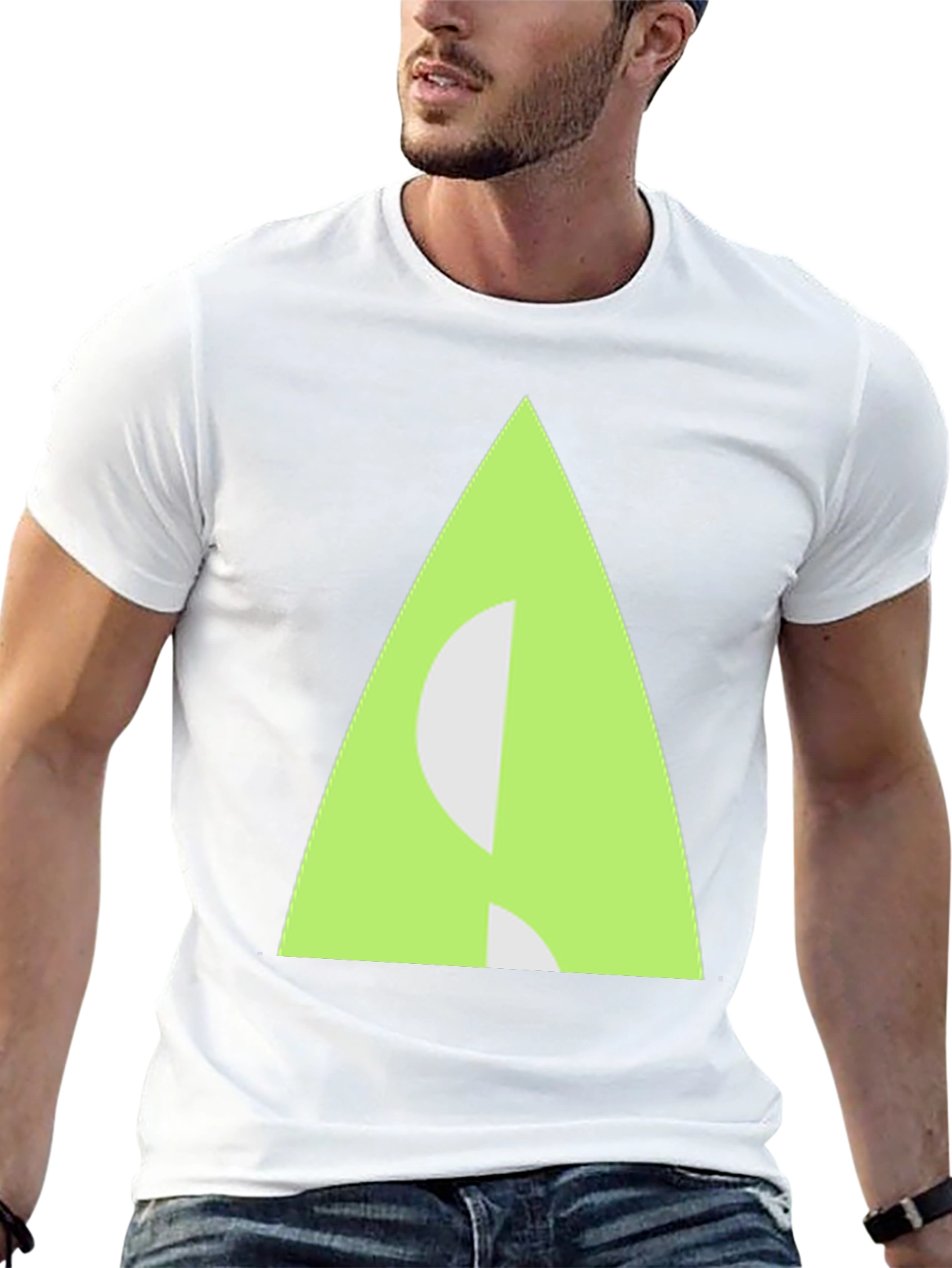 Geometric Triangle Graphic Tee - Modern Style