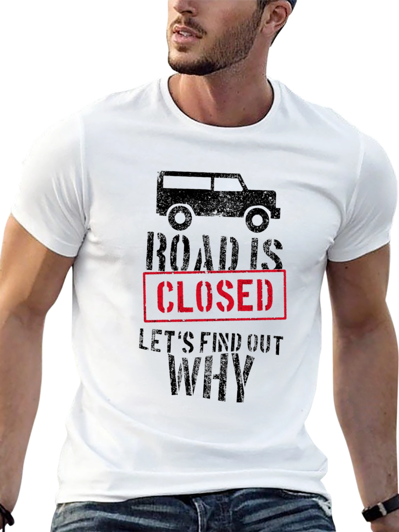 Road Closed Graphic Tee - Off-Road Adventure Shirt