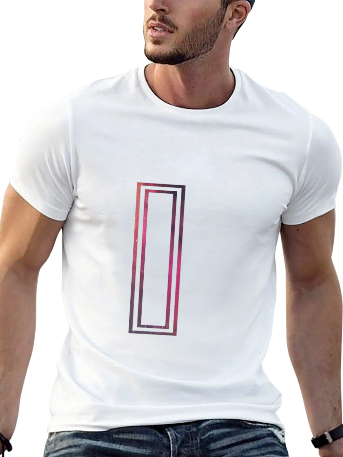 Cosmic Rectangle Graphic Black T-Shirt