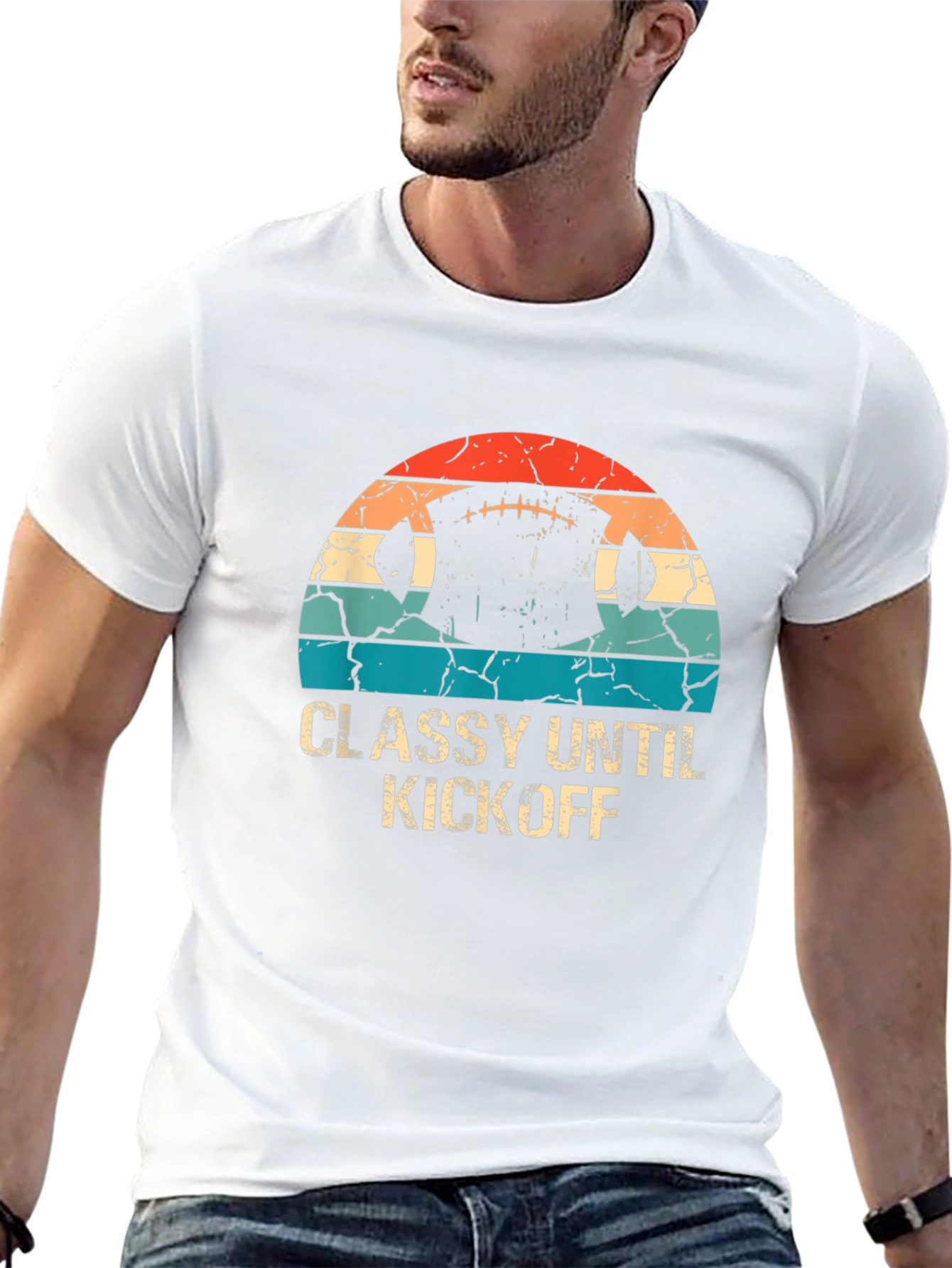 Classy Until Kickoff Football T-Shirt