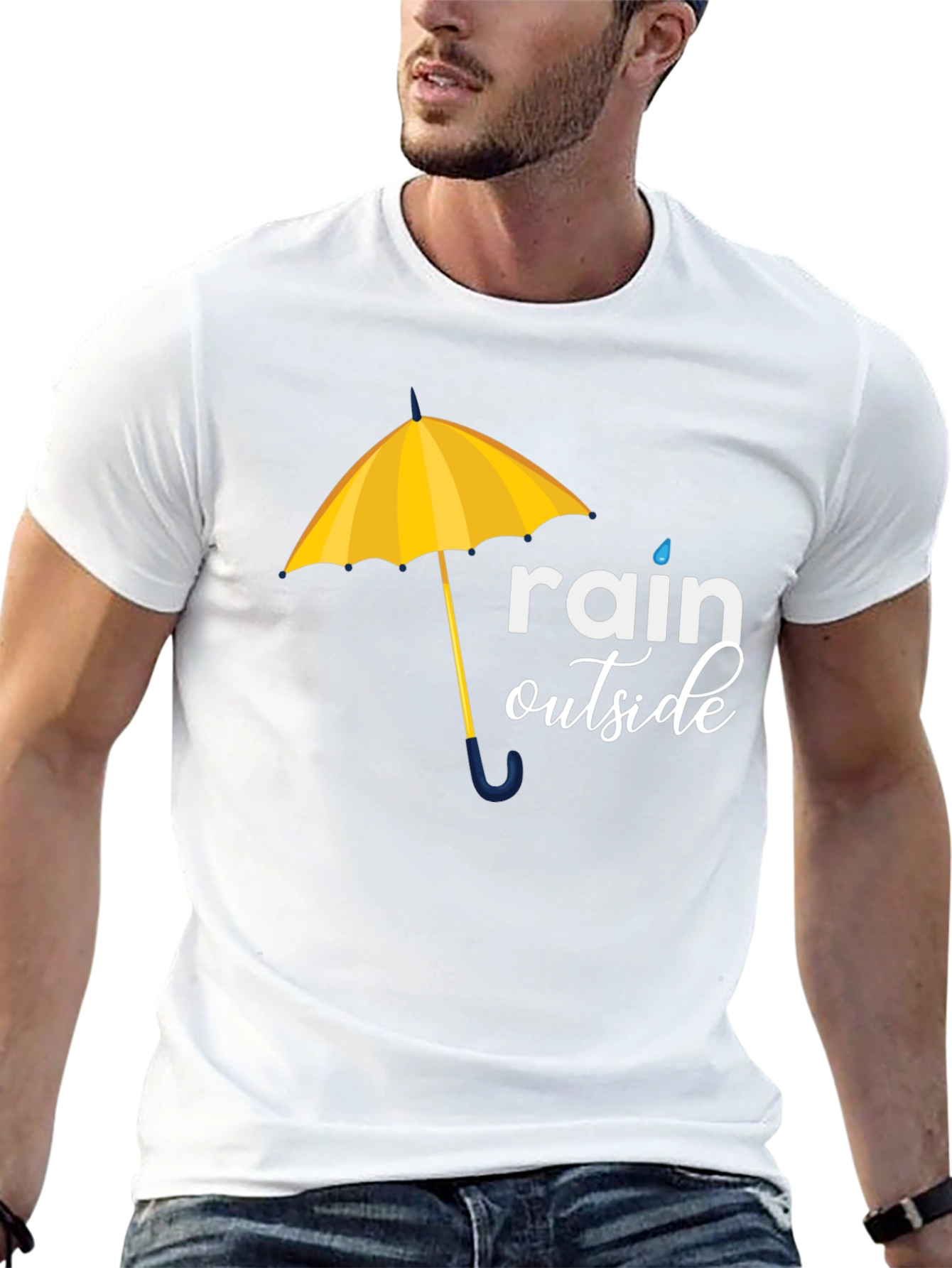 Rain Outside Graphic Tee - Black