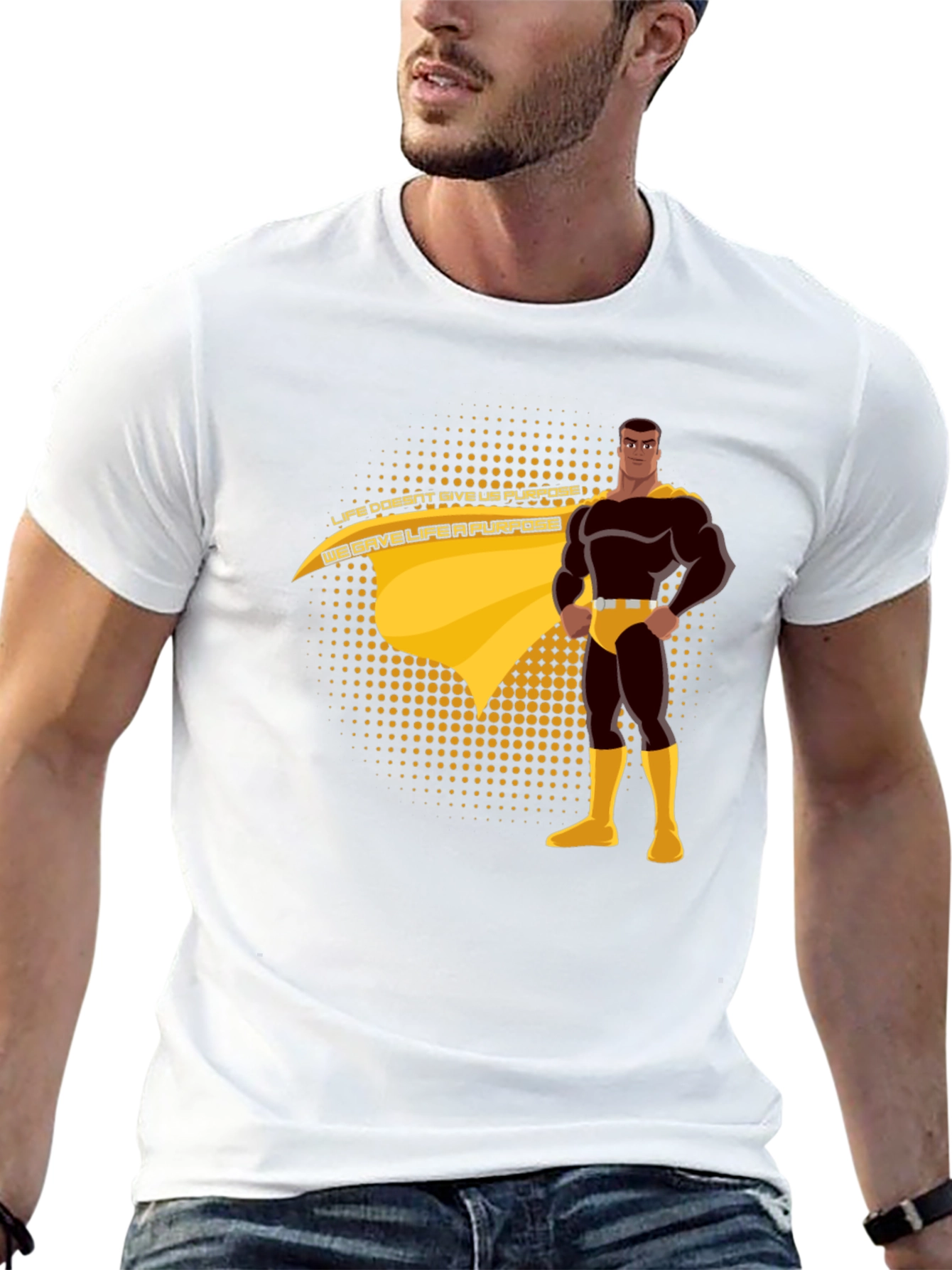 Purpose Driven Superhero Graphic T-Shirt