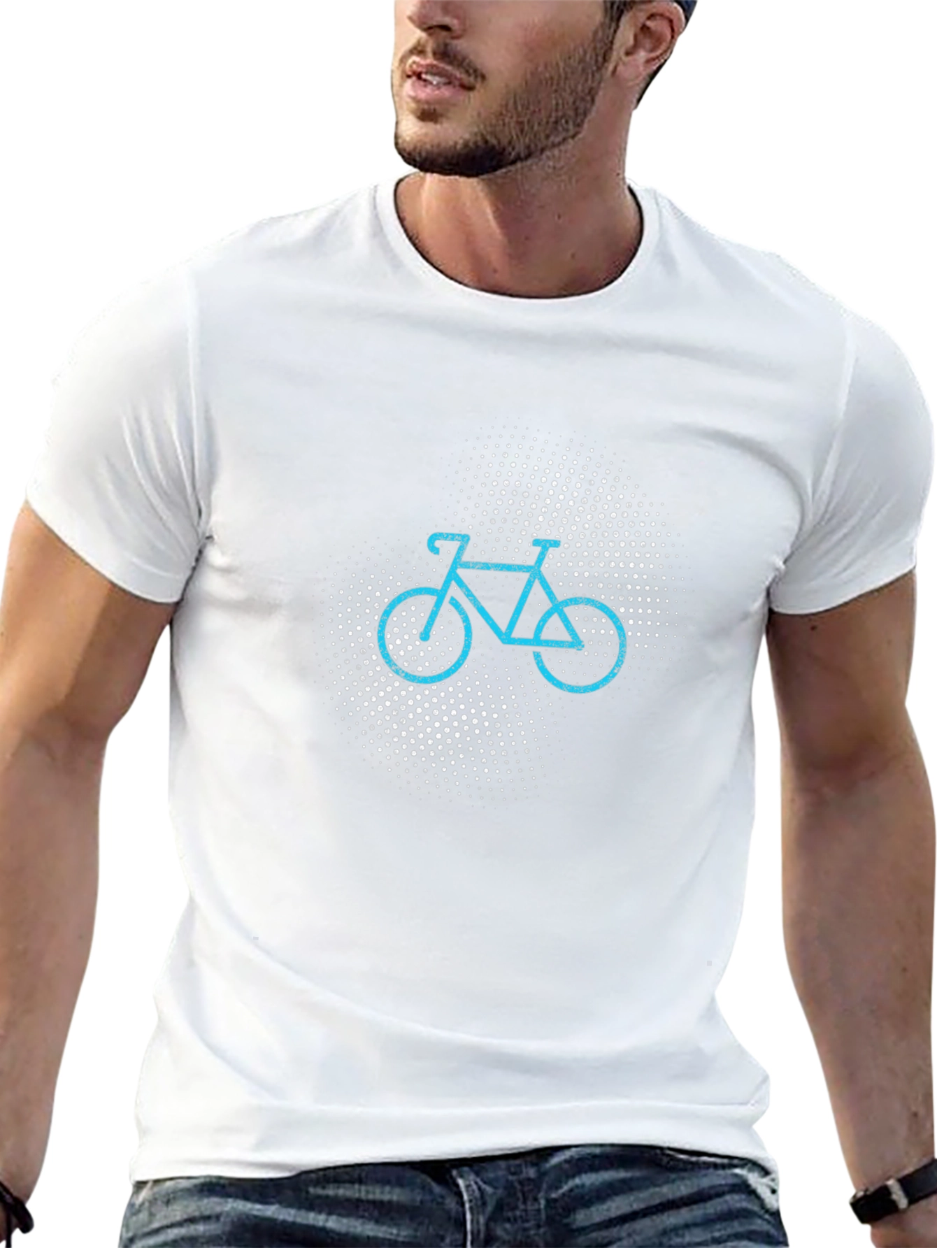 Cool Bicycle Graphic Tee - Mens Black T-Shirt