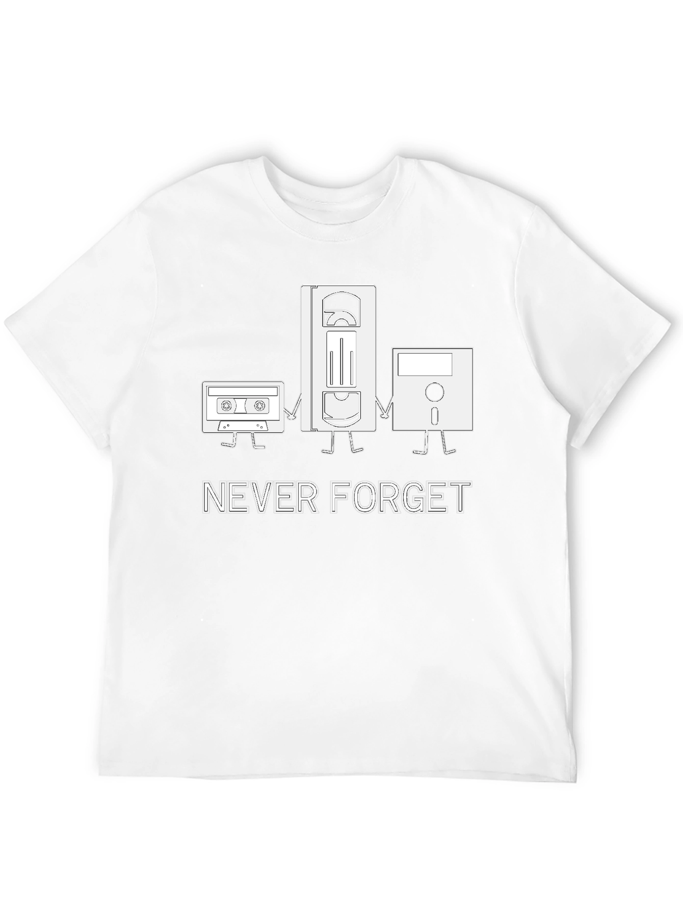 Never Forget Retro Media T-Shirt