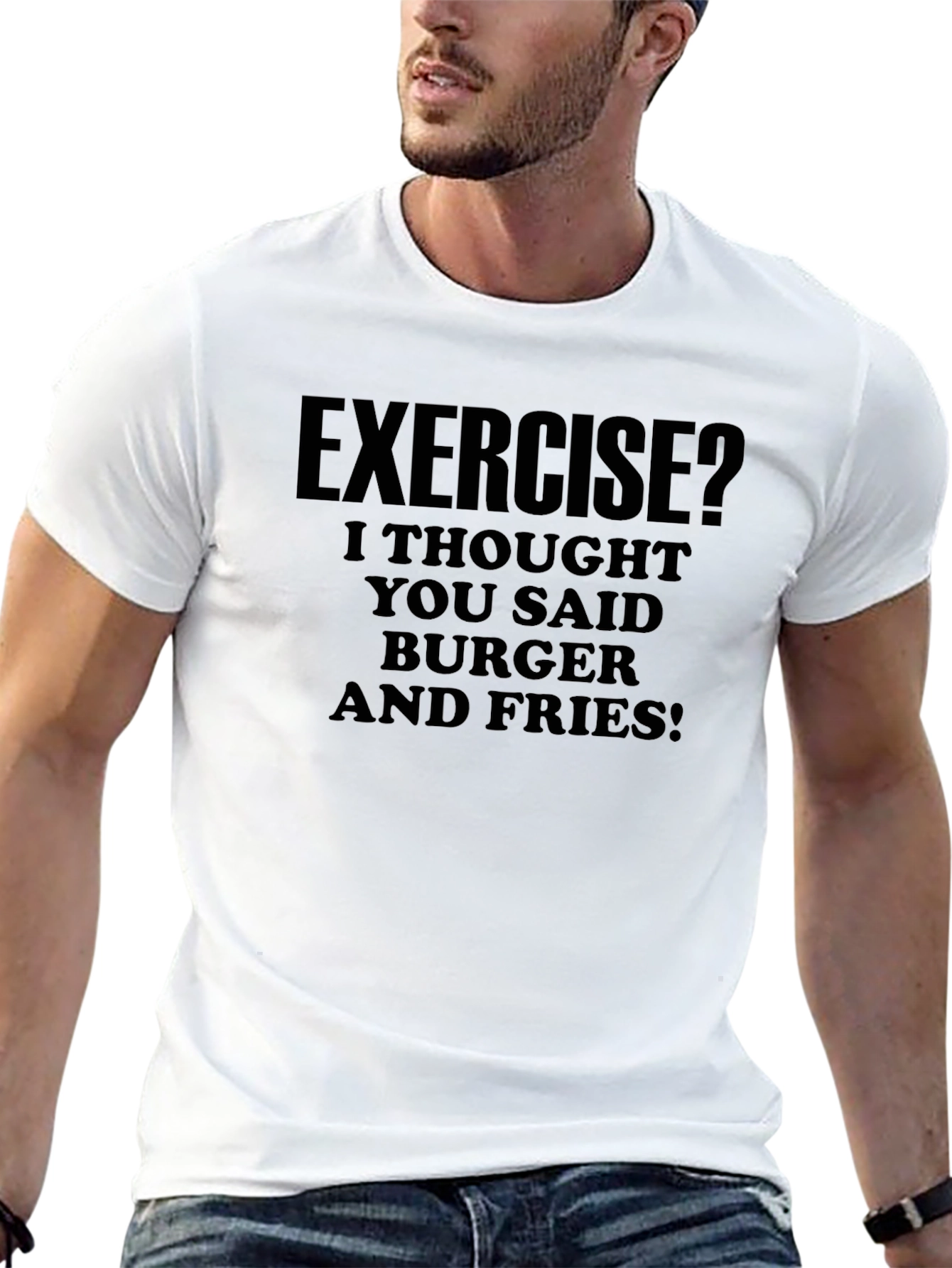 Exercise? Burger & Fries Graphic Tee