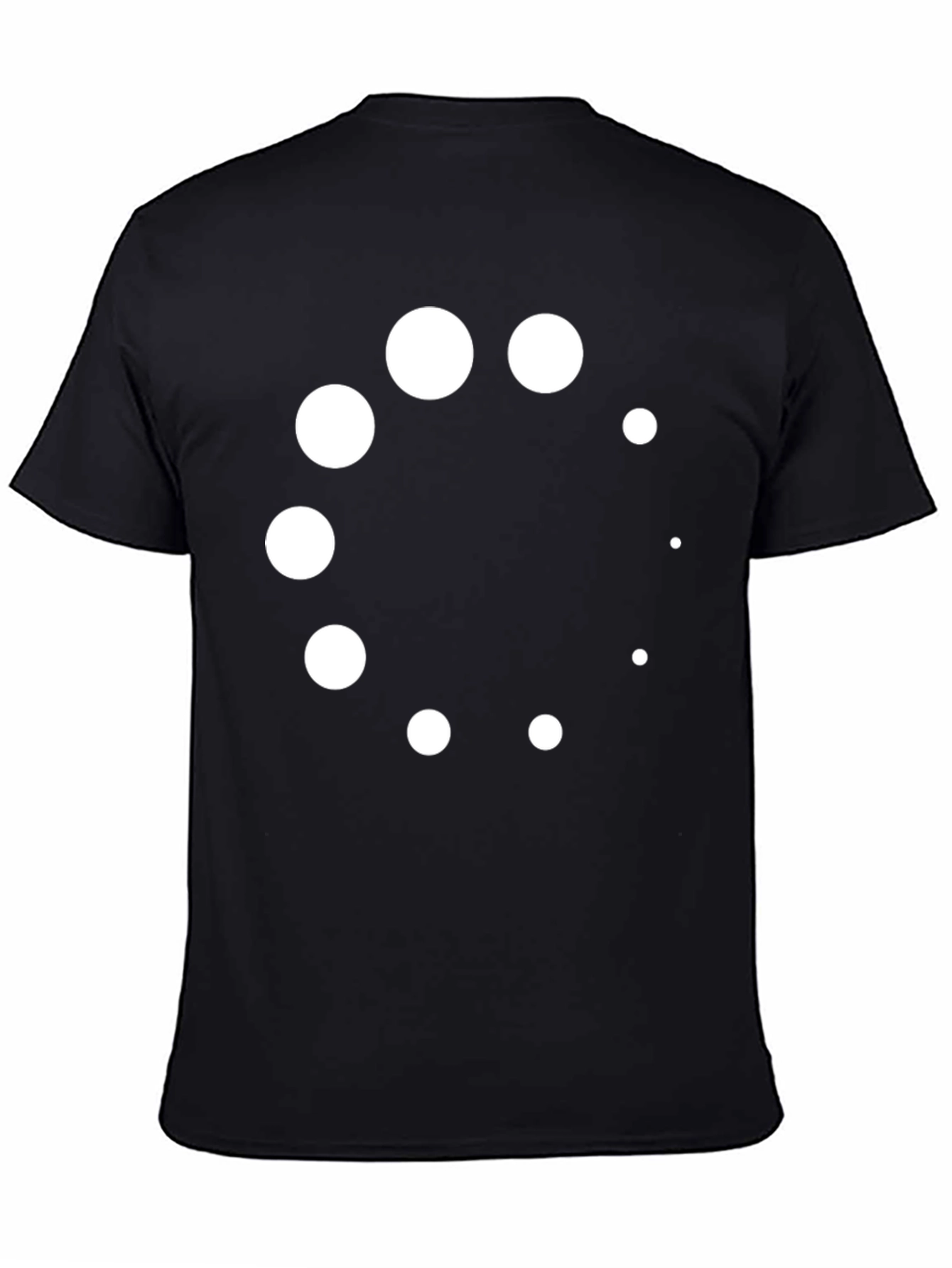 Modern Loading Circle Graphic Black T-Shirt