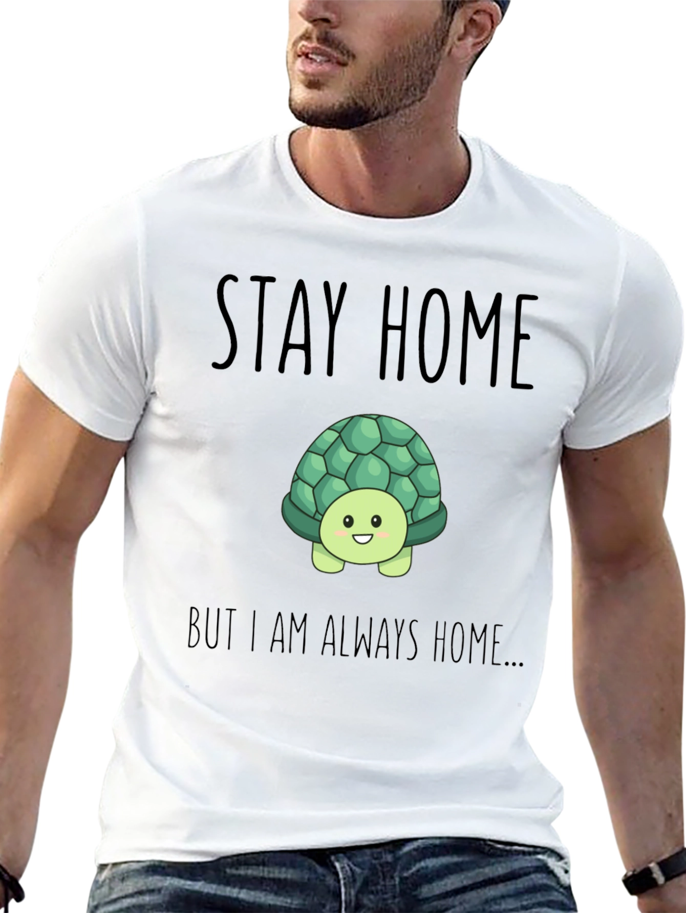 Stay Home Turtle Graphic Tee