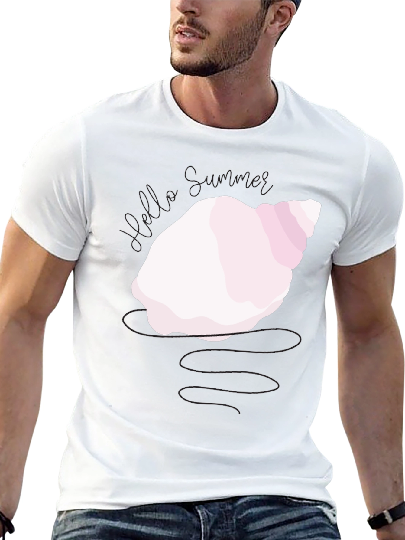 Hello Summer Seashell Graphic Tee