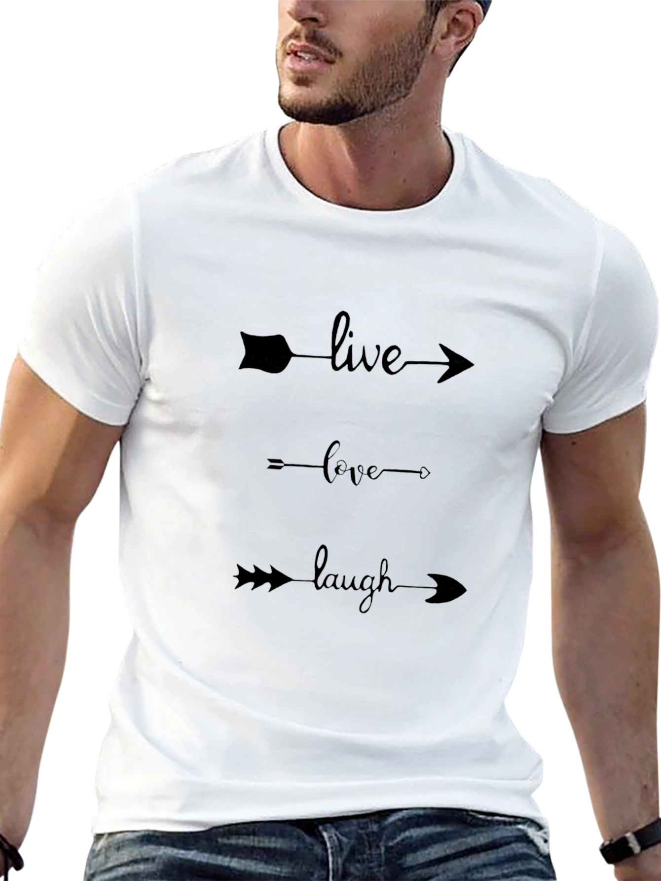 Live Love Laugh Graphic Tee - Arrow Design