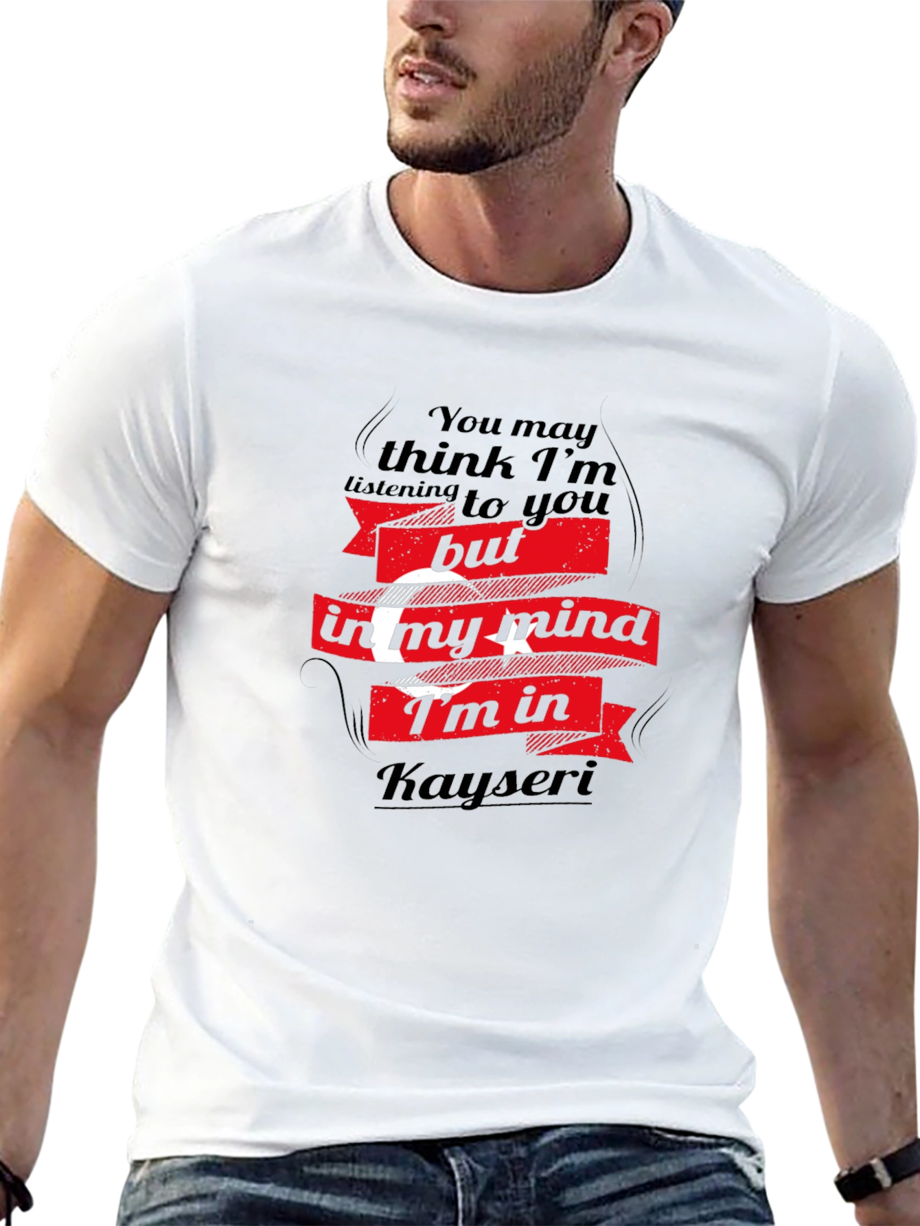 Kayseri Mind T-Shirt - Black Crew Neck