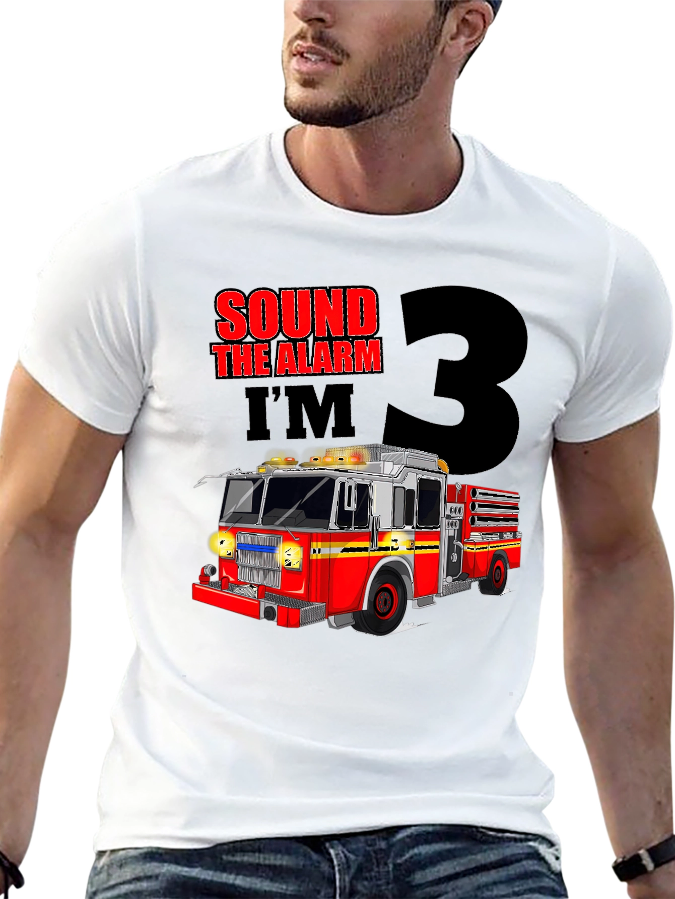 Fire Truck 3rd Birthday T-Shirt