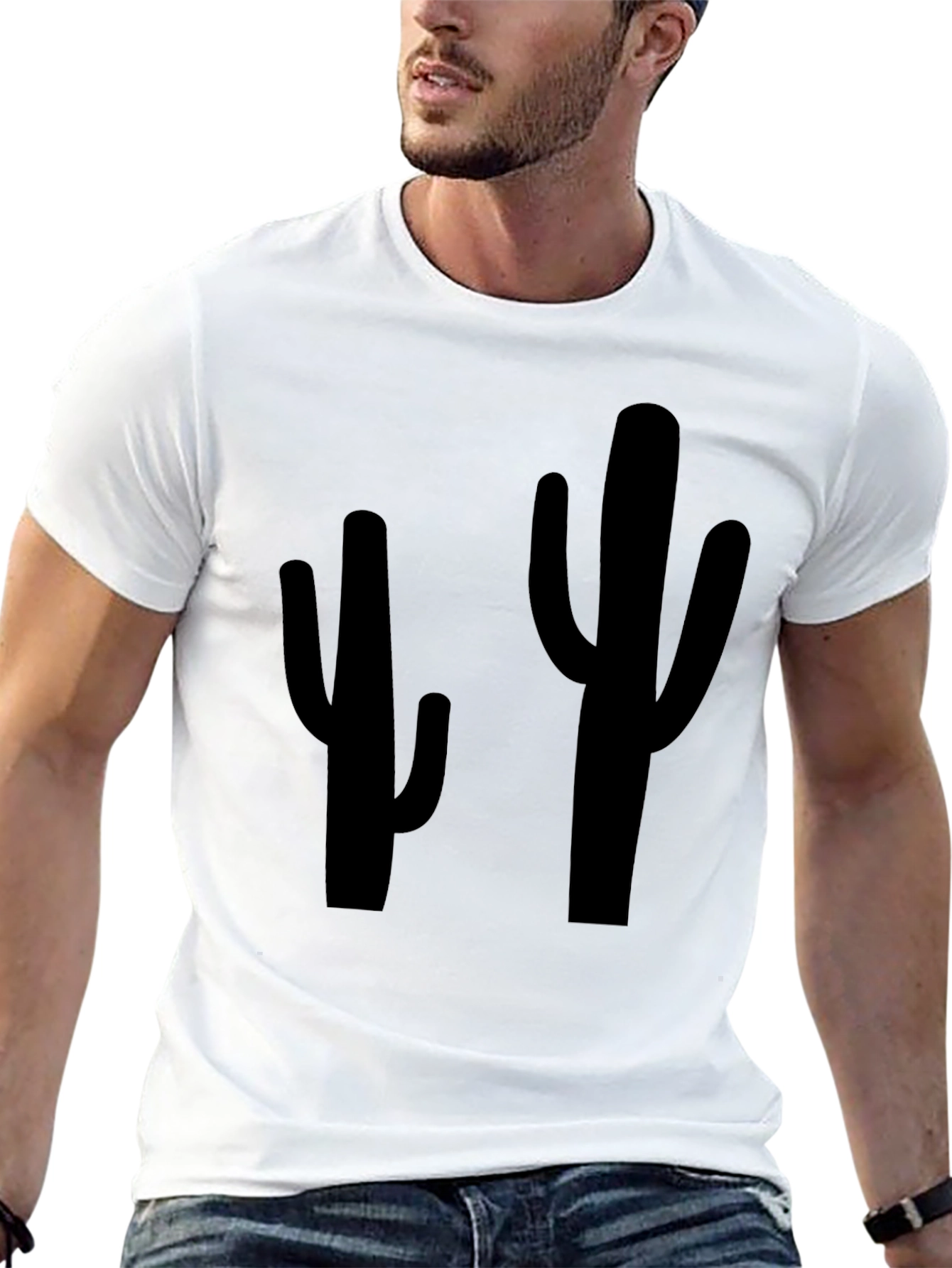 Cactus Graphic Tee - Black Casual Shirt