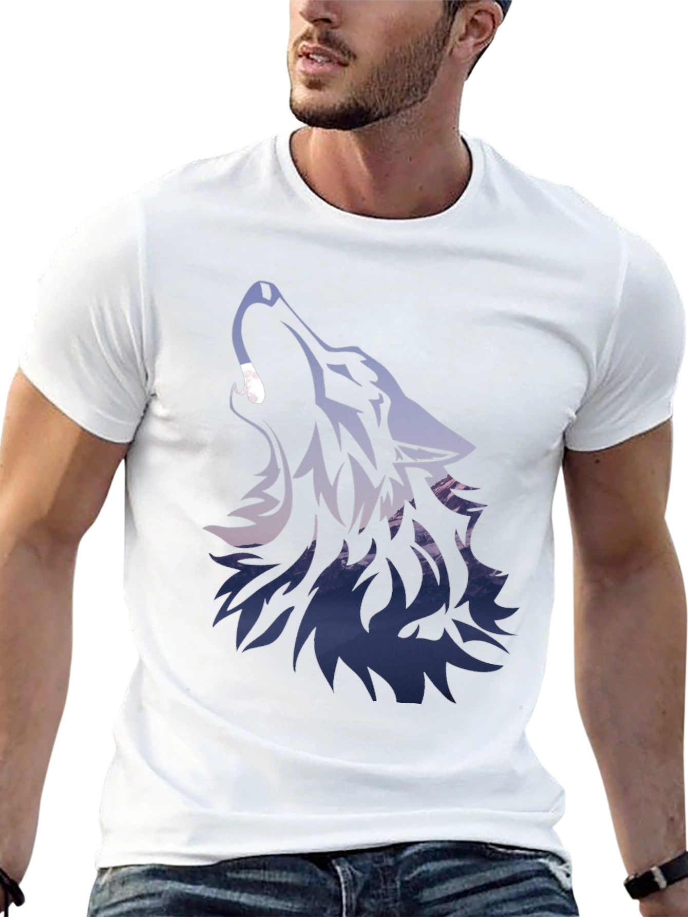 Wolf Graphic Black T-Shirt | Mens Urban Style