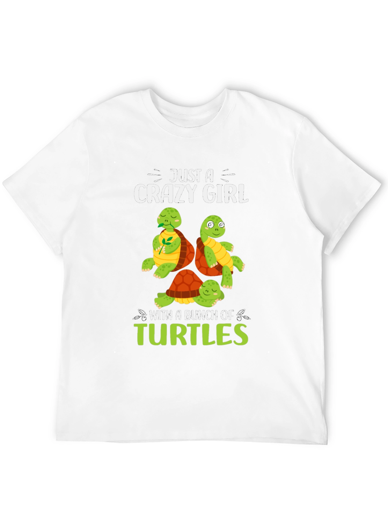 Crazy Girl Turtles Graphic Tee