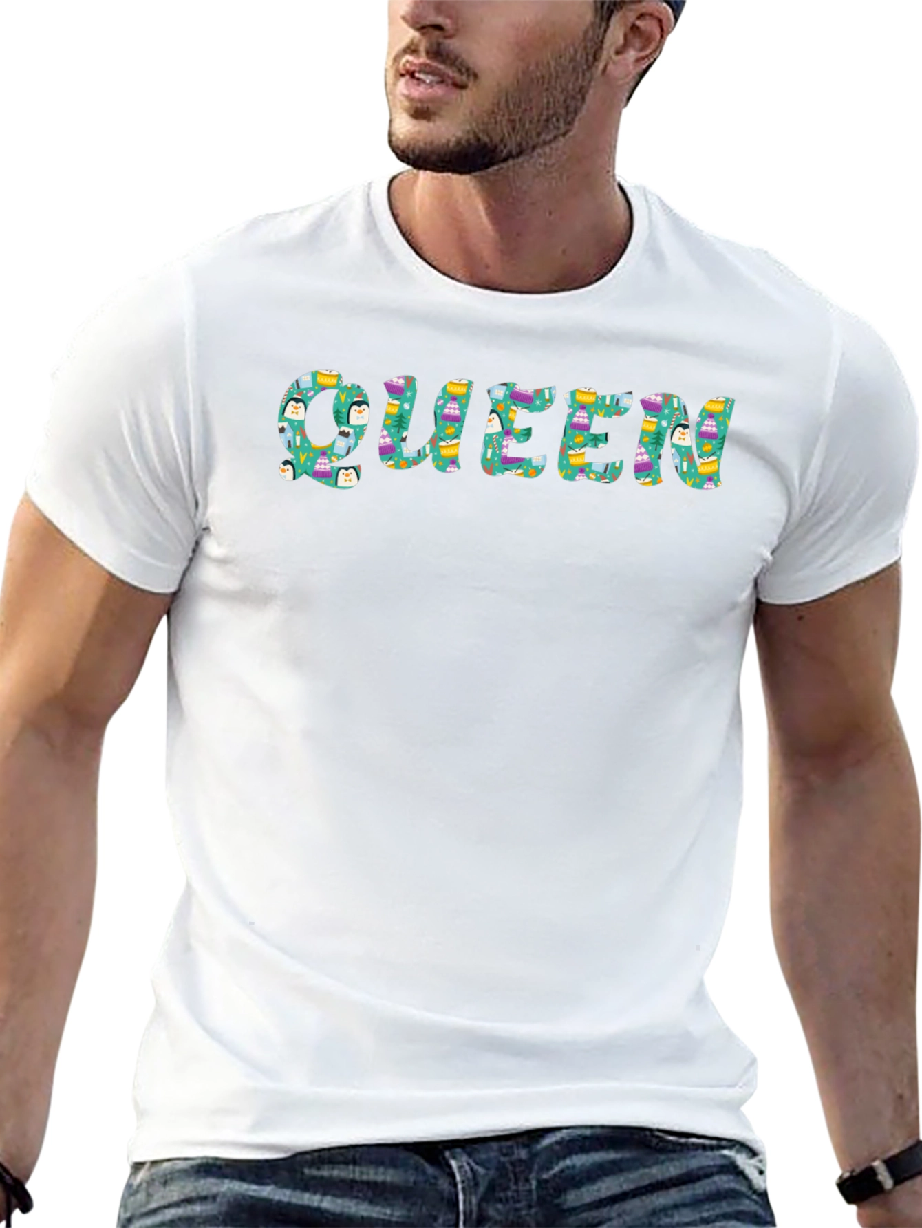 Queen Easter Pattern Black T-Shirt