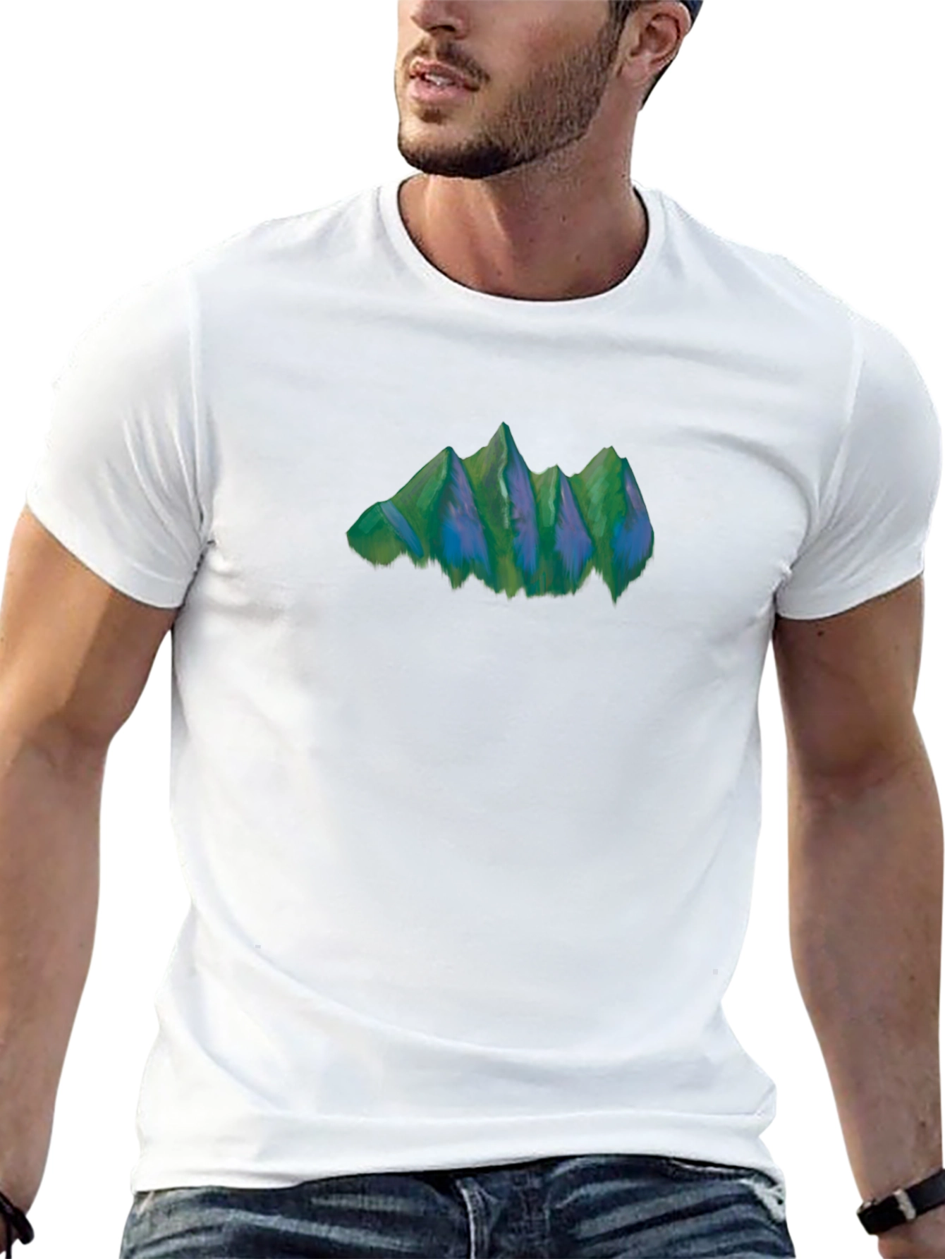 Mountain Graphic Tee - Nature Inspired Black T-Shirt