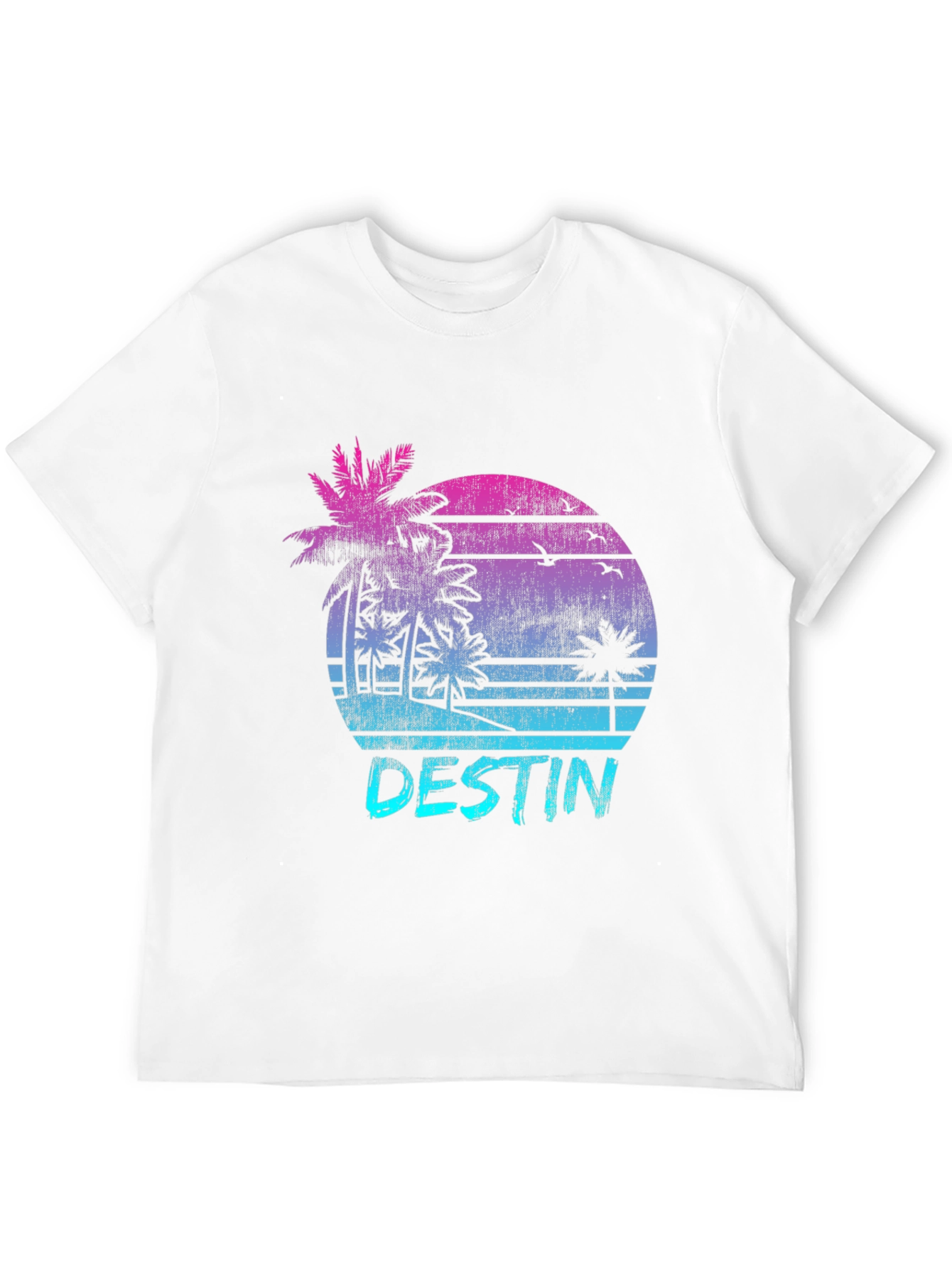 Destin Retro Sunset T-Shirt Palm Tree